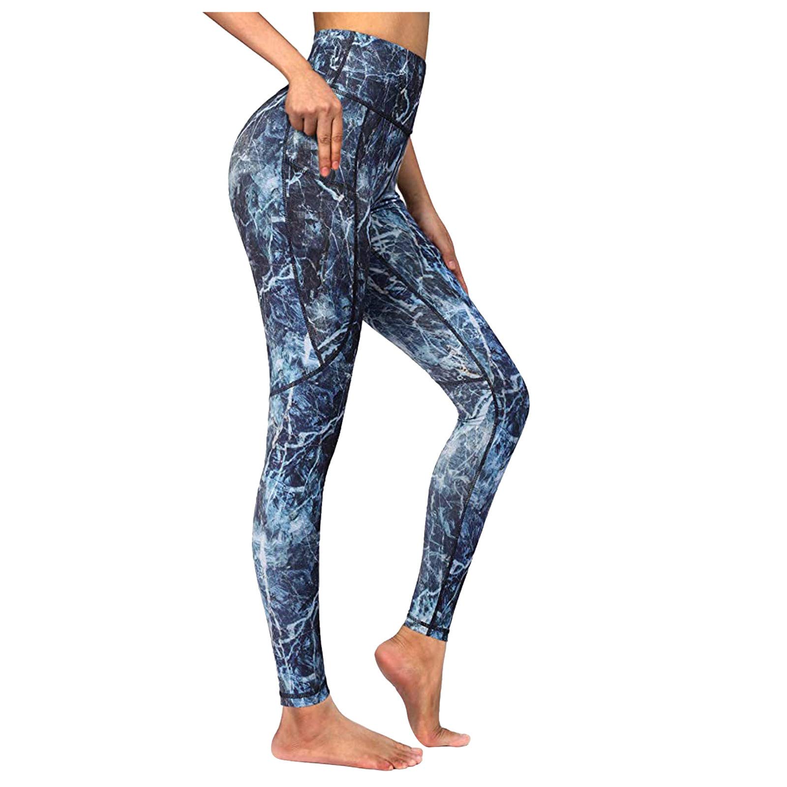 **Women's High-Waisted Workout Leggings - Running, Yoga & Fitness Printed Athletic Pants - Breathable & Stretchy for Gym, Sports & Daily Wear**