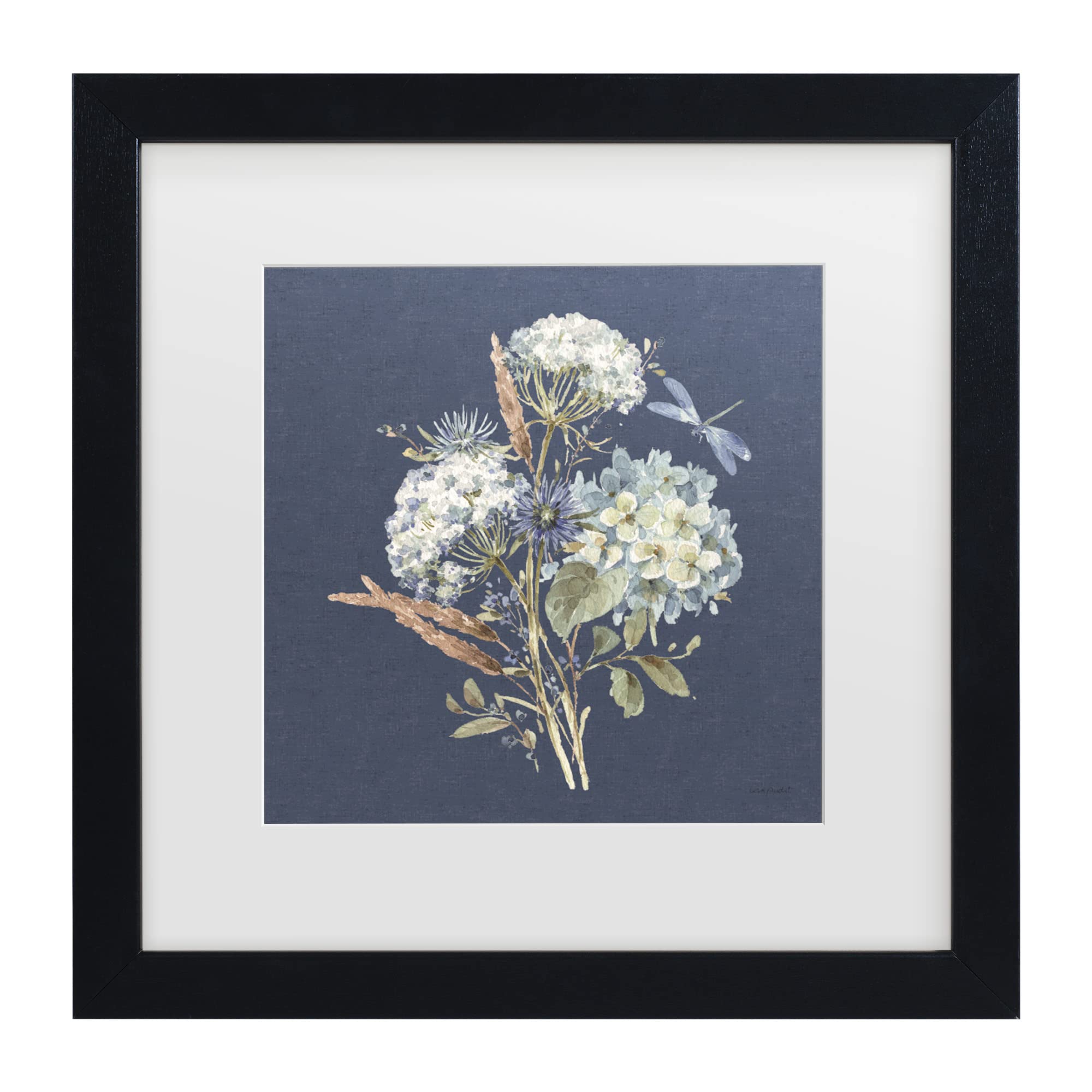 Bohemian Blue 06 on Blue Canvas Wall Art by Lisa Audit - Handmade Bohemian Home Decor for Living Room, Bedroom & Office