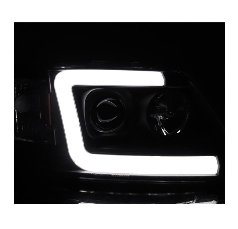 LED Black Projector Headlights with 6