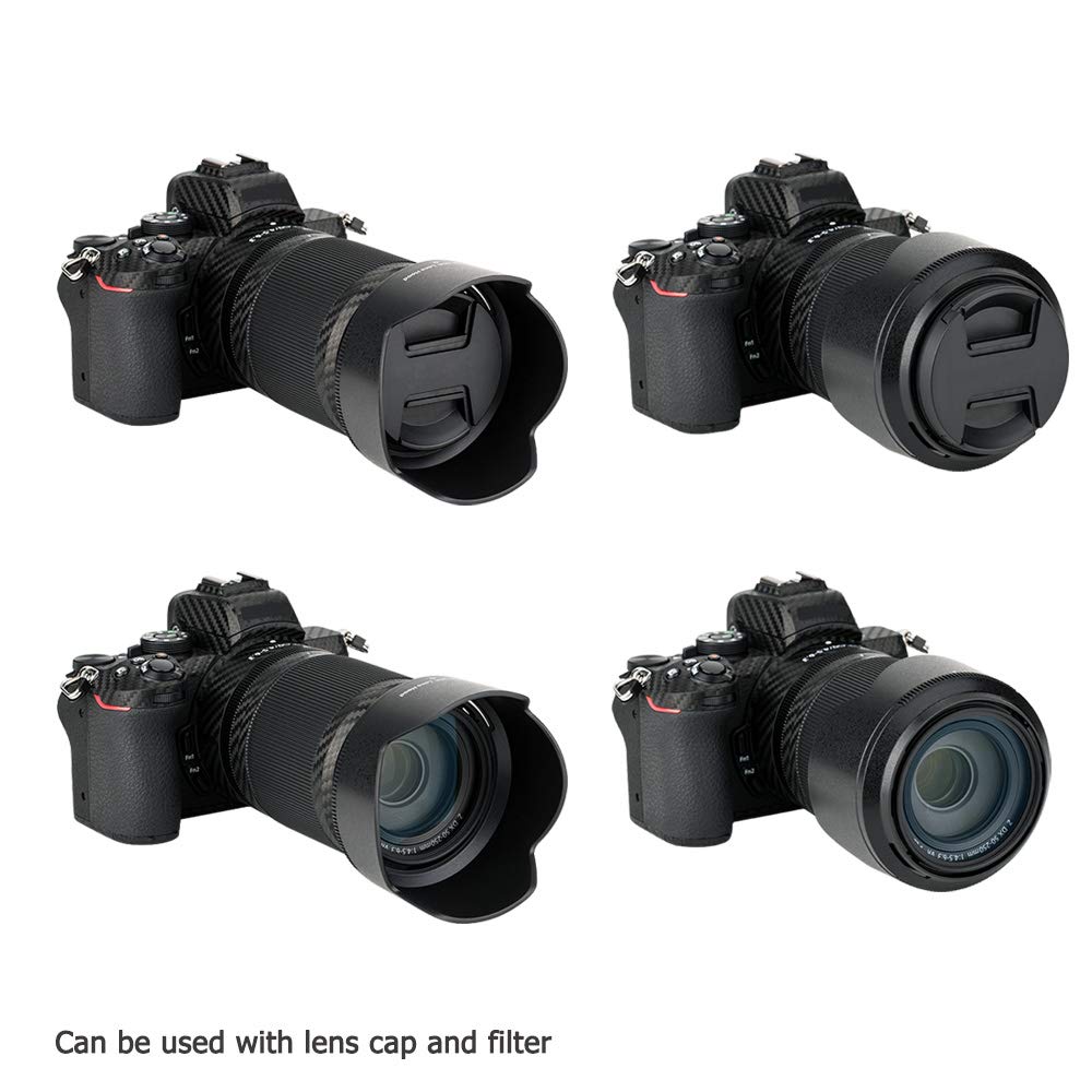 JJC Lens Hood Set Compatible with Nikon Z50 Camera - Replacement for HN-40 & HB-90A - Fits Nikkor Z DX 16-50mm F/3.5-6.3 VR & 50-250mm F/4.5-6.3 VR Lenses - Perfect for Outdoor Photography and Travel Shooting