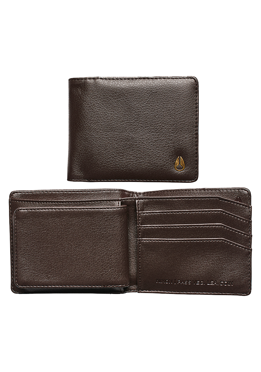Vegan Leather Coin Wallet for Women & Men - Slim RFID Blocking Brown Wallet - Perfect for Travel, Daily Use & Minimalist Lifestyle
