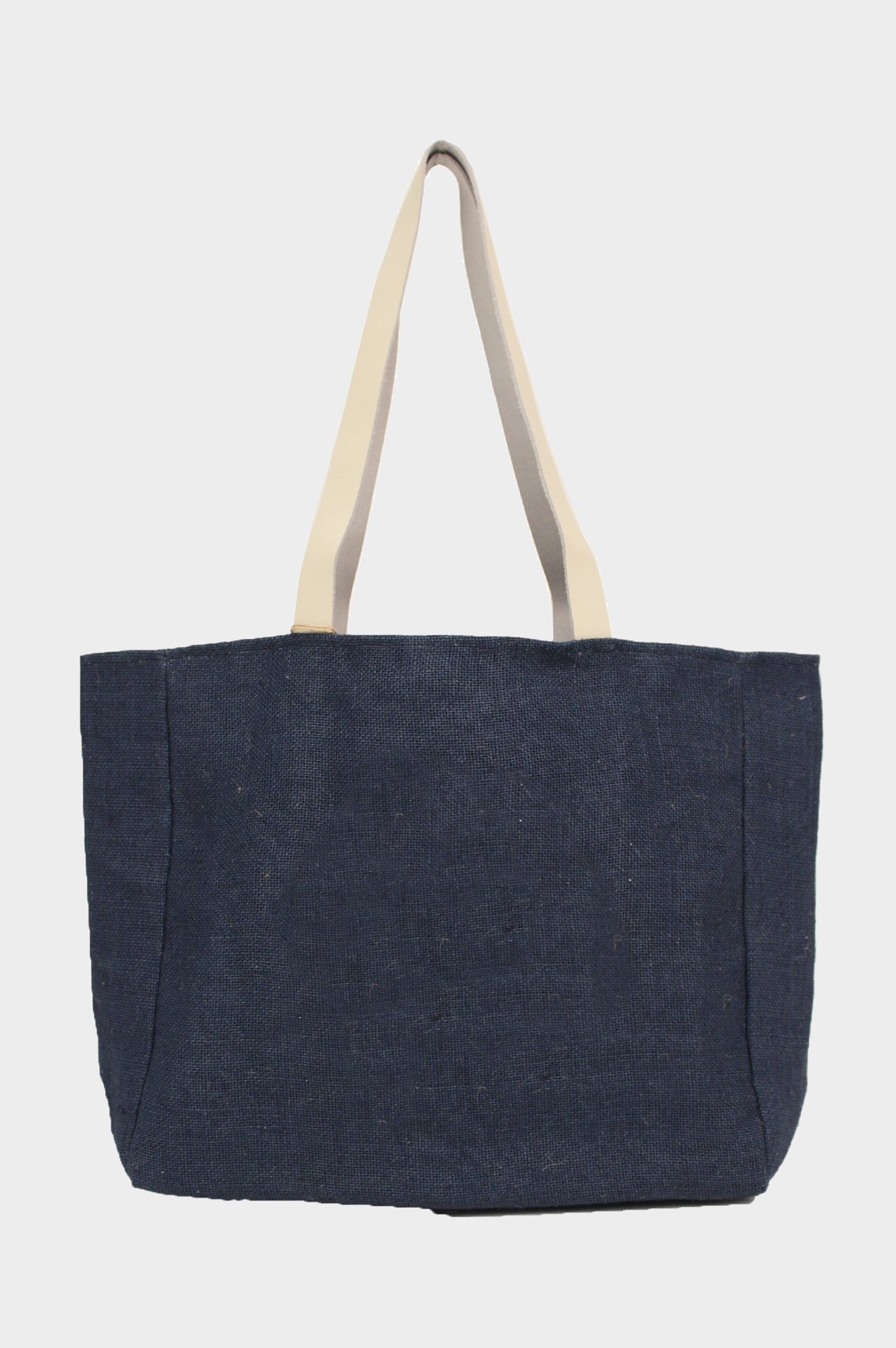 Stylish Navy & Silver Palm Tree Jute Beach Bag - Perfect for Summer Vacations, Pool Parties and Tropical Getaways