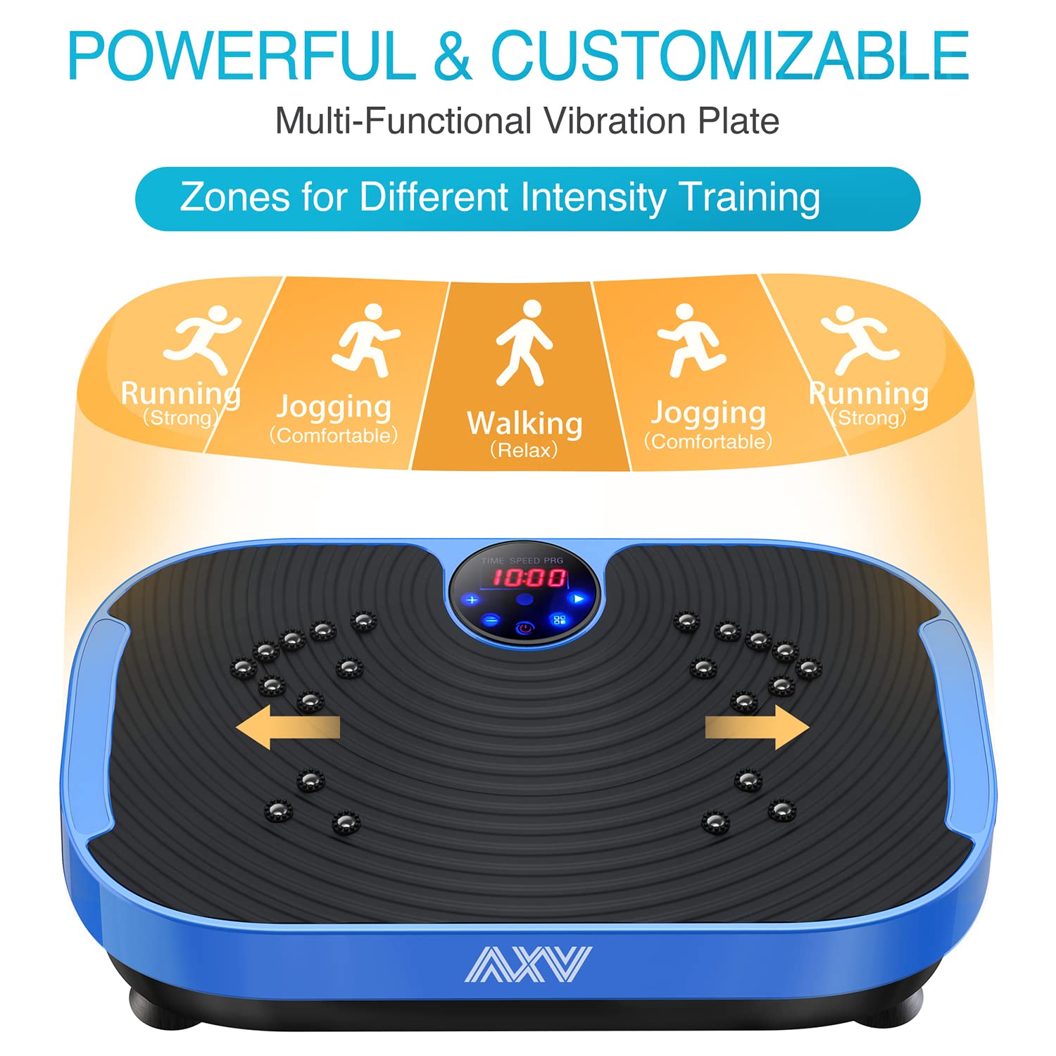 AXV Vibration Plate Exercise Machine - Whole Body Workout Platform for Weight Loss, Toning & Lymphatic Drainage | Home Gym Fitness Equipment for Women & Men | Perfect for Small Spaces & Recovery Workouts