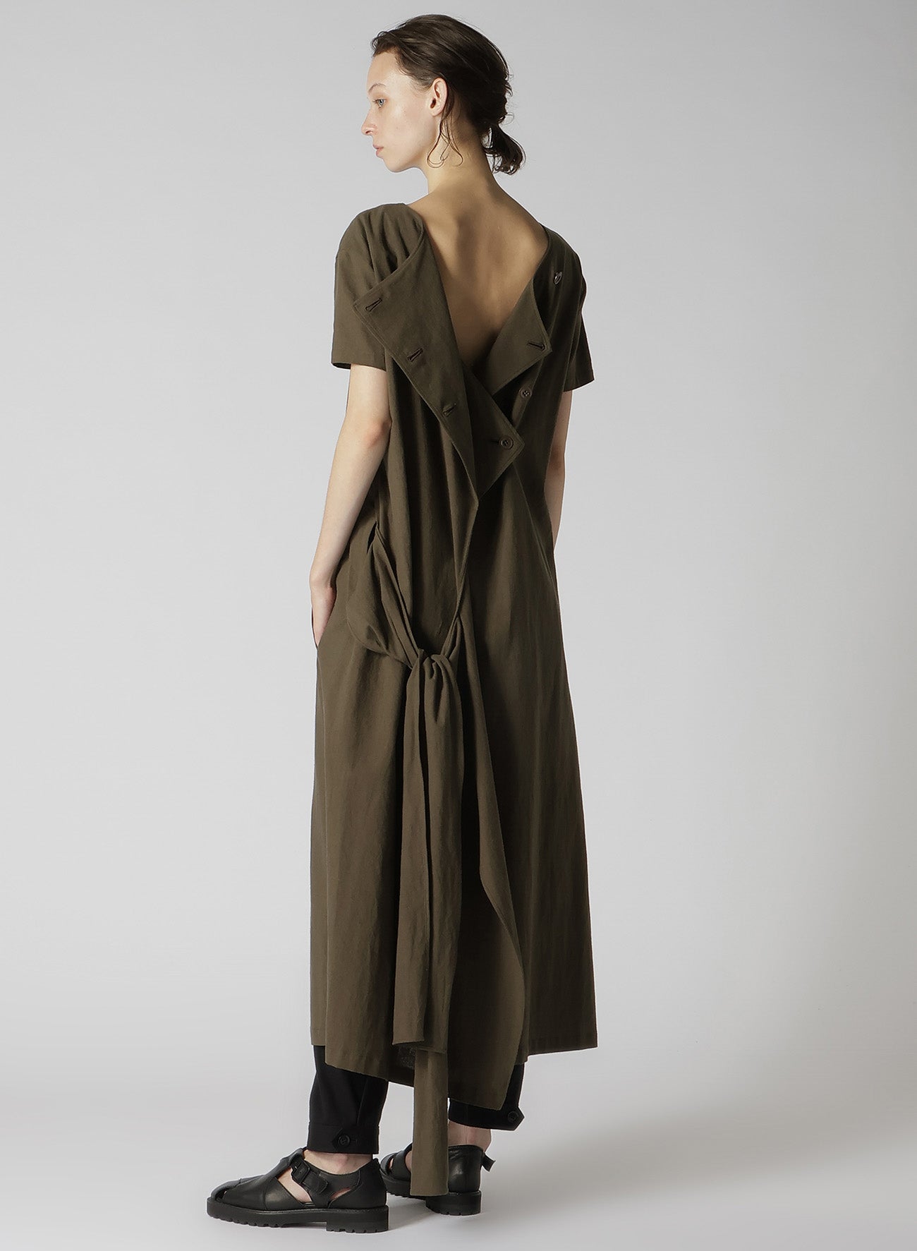 Stylish Cotton Flax Poplin Back Tie Dress for Women | Summer Casual & Office Wear | Perfect for Parties, Dates & Work