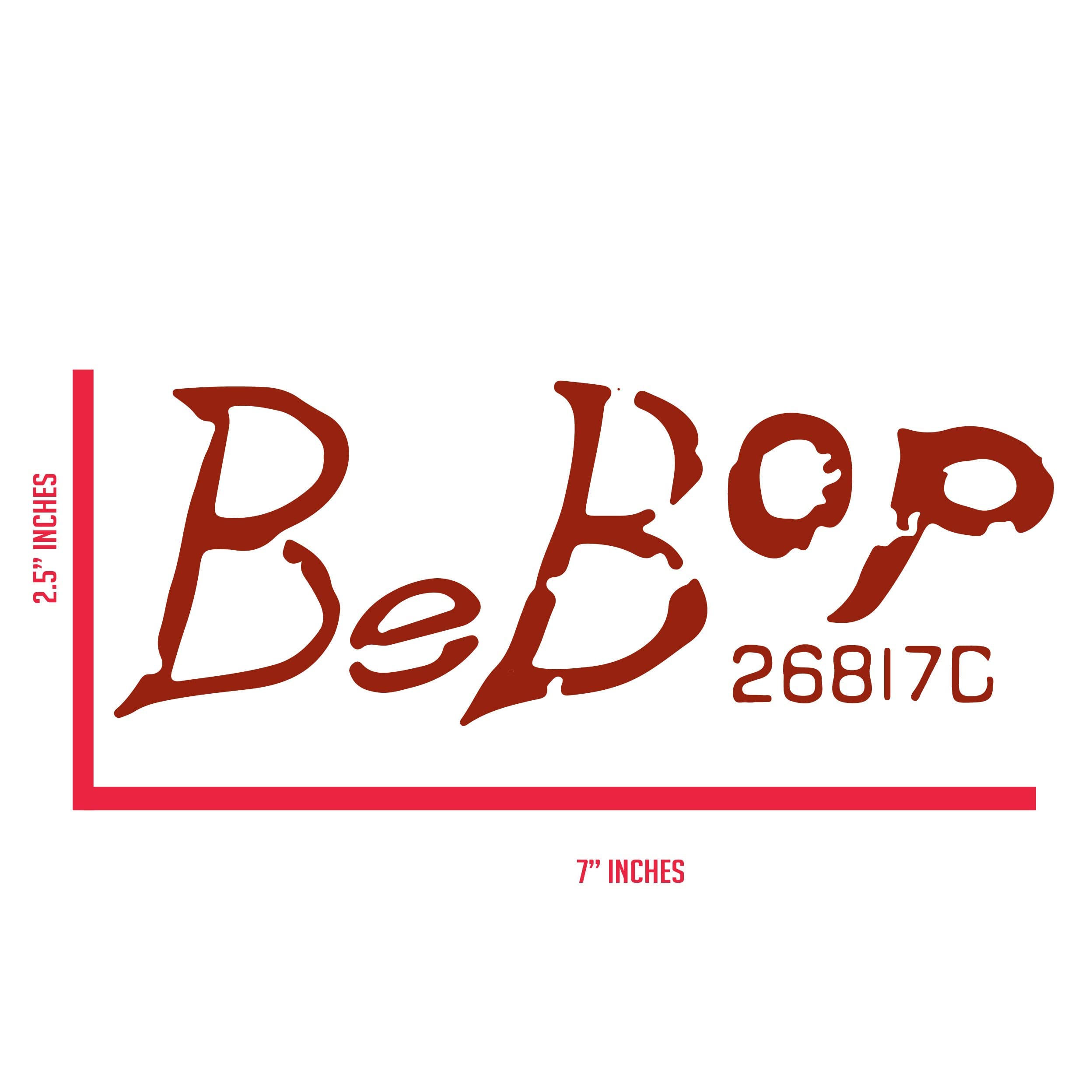 Dark Red Bebop Vinyl Decal - Premium Car Sticker for Windows, Laptops & DIY Projects - Perfect for Anime Fans & Custom Decoration