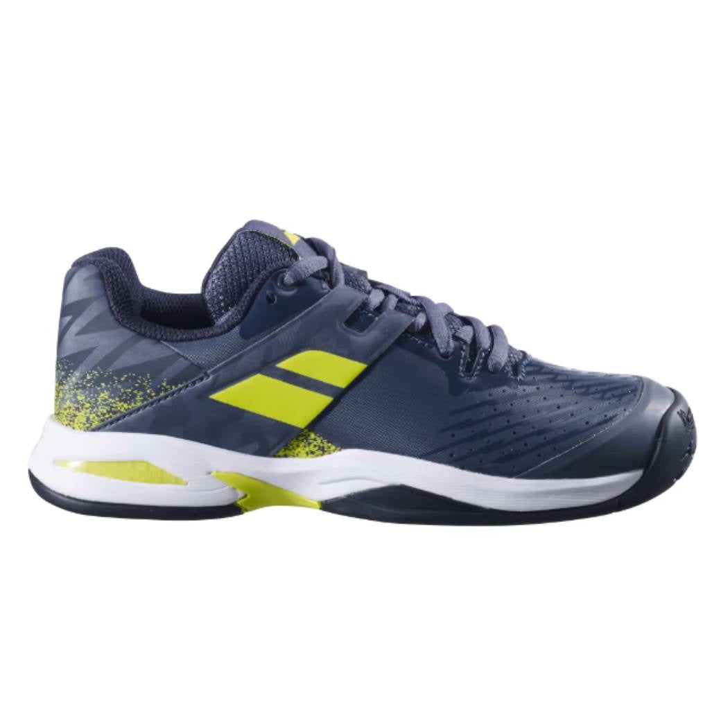 Babolat Propulse AC Junior Tennis Shoes for Boys & Girls - Lightweight, Durable Grey & Yellow Court Sneakers for Kids - Perfect for Training, Matches & Outdoor Play