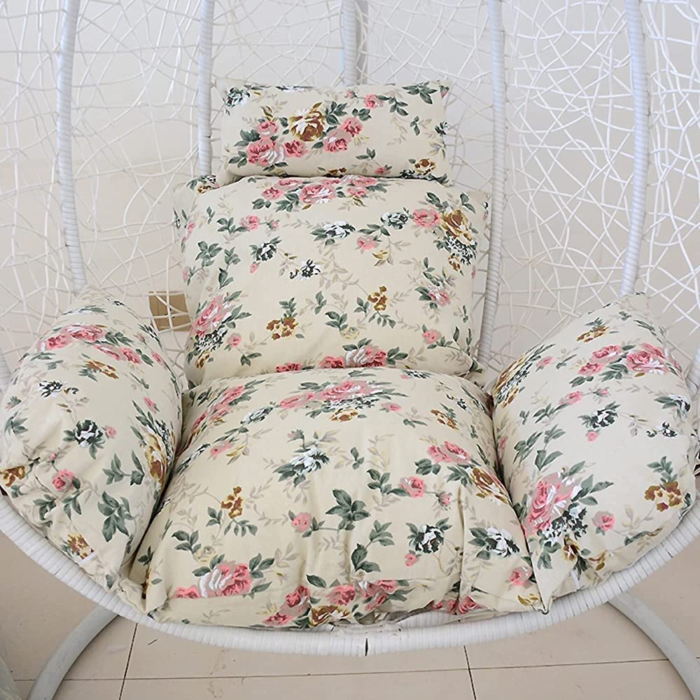 Comfy Hanging Egg Chair Cushion - Breathable Swing Seat Pad for Indoor/Outdoor Use, Removable & Washable Hammock Chair Cover (Oatmeal) - Perfect for Porch, Patio, Garden & Nursery Relaxation