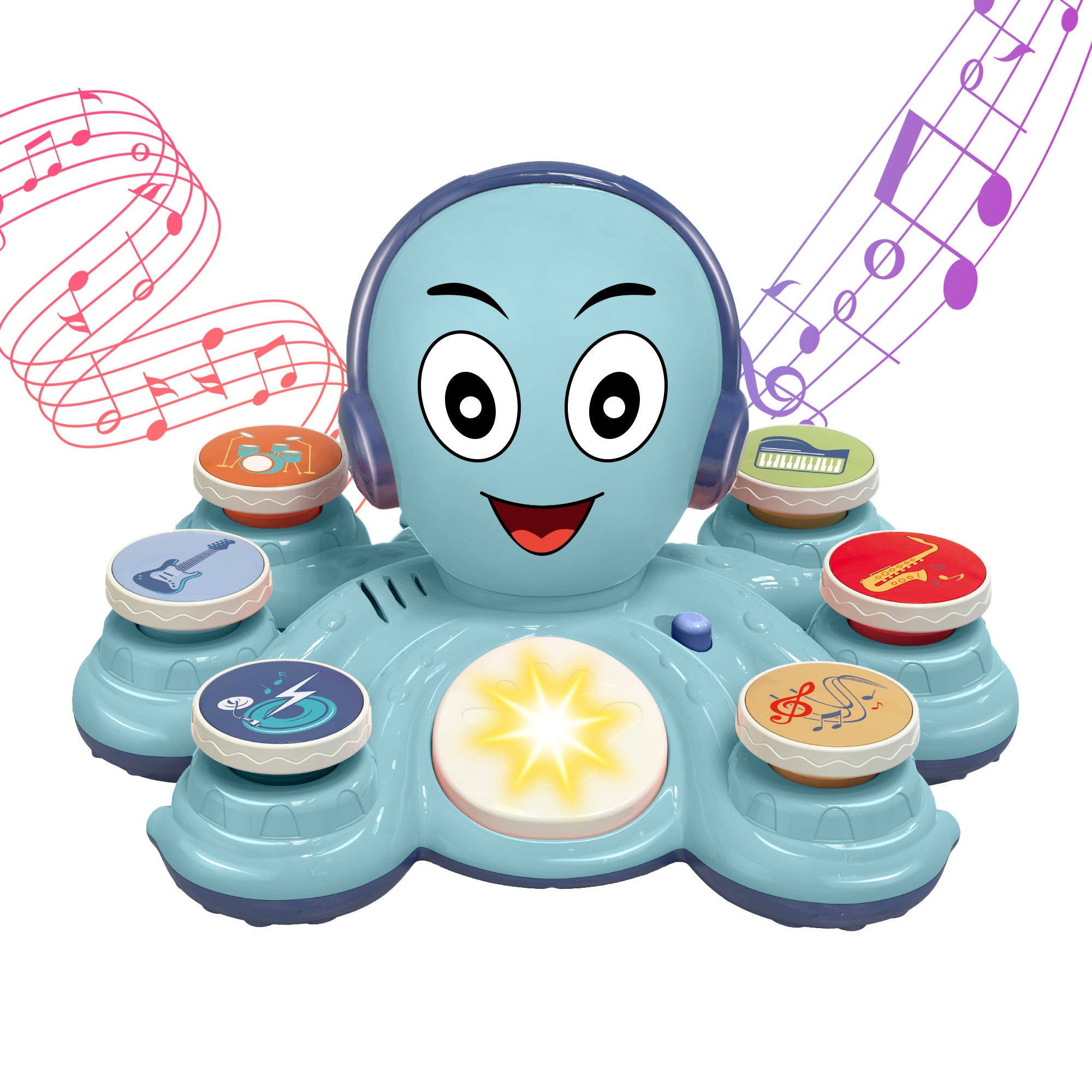 Contixo Musical Octopus Baby Piano Toy with Lights & Sounds - Interactive Learning Toy for Toddlers 6-12 Months - Perfect for Early Childhood Development & Sensory Play