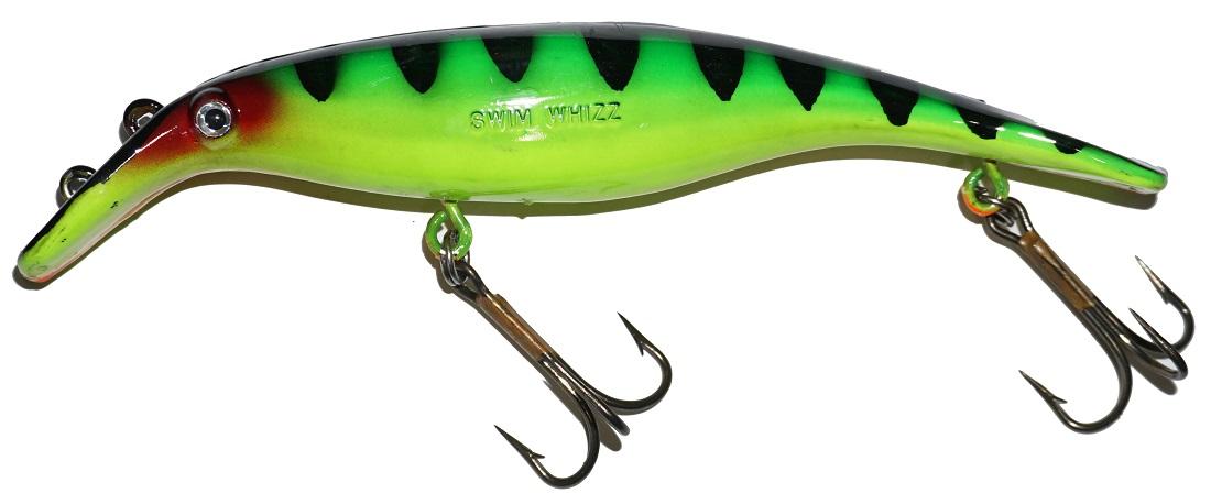 Big Bear Products Swim Whizz 8 Straight Crankbait Fishing Lure - Topwater Bass Fishing Bait for Freshwater & Saltwater - Perfect for Lakes, Rivers, and Ocean Fishing