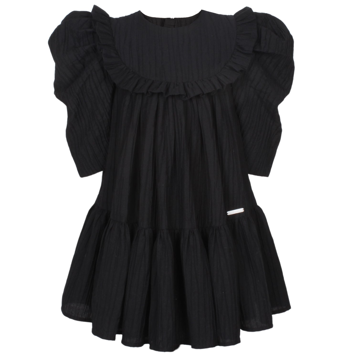 Jessie and James Betsy Black Texture Dress - Elegant Women's Fashion for Parties, Dates & Special Occasions
