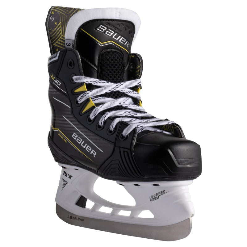 Bauer Supreme M40 Junior Ice Hockey Skates - Lightweight & Durable for Youth Hockey Players - Perfect for Games, Practice & Training