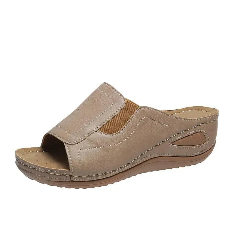 Women's Comfortable Slip On Wedge Sandal Shoes - Casual Summer Beach Walking Shoes for Outdoor, Vacation & Daily Wear