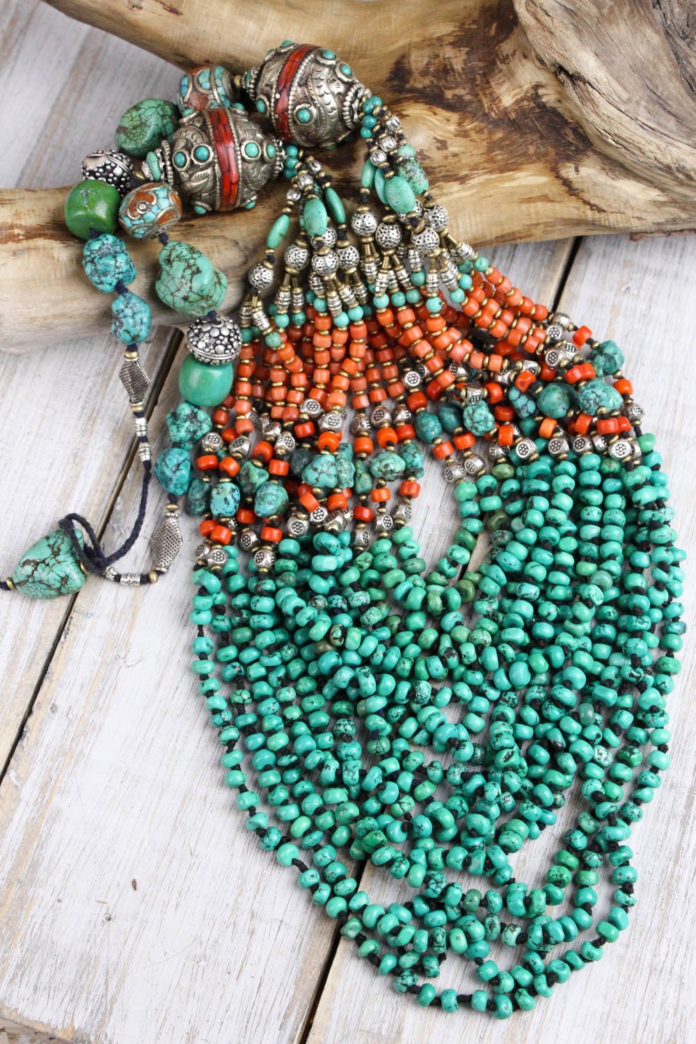 Himalayan Sky Stone Necklace - Natural Healing Crystal Jewelry for Women, Spiritual Protection & Positive Energy - Perfect for Meditation, Yoga & Gift Giving