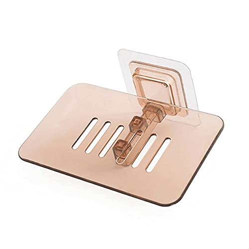 Wall Mounted Soap Dish with Drain - Bathroom & Kitchen Organizer for Soap, Sponge Holder - Space Saving Storage Rack for Showers, Sinks (Color Options)