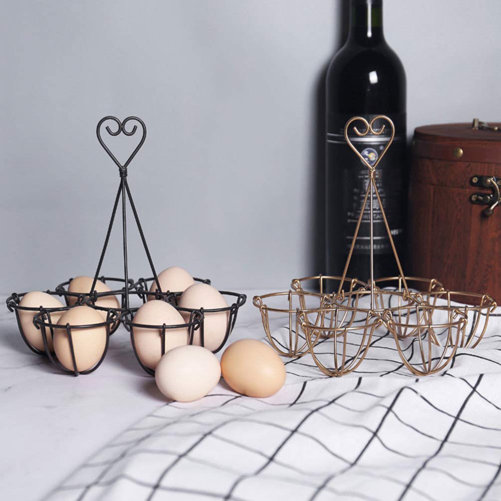 Stainless Steel Chicken Egg Holder - Countertop Egg Rack Organizer & Dispenser for 12 Eggs | Freestanding Wire Egg Basket Storage | Perfect for Farmhouse Kitchen Decor & Breakfast Buffet Display