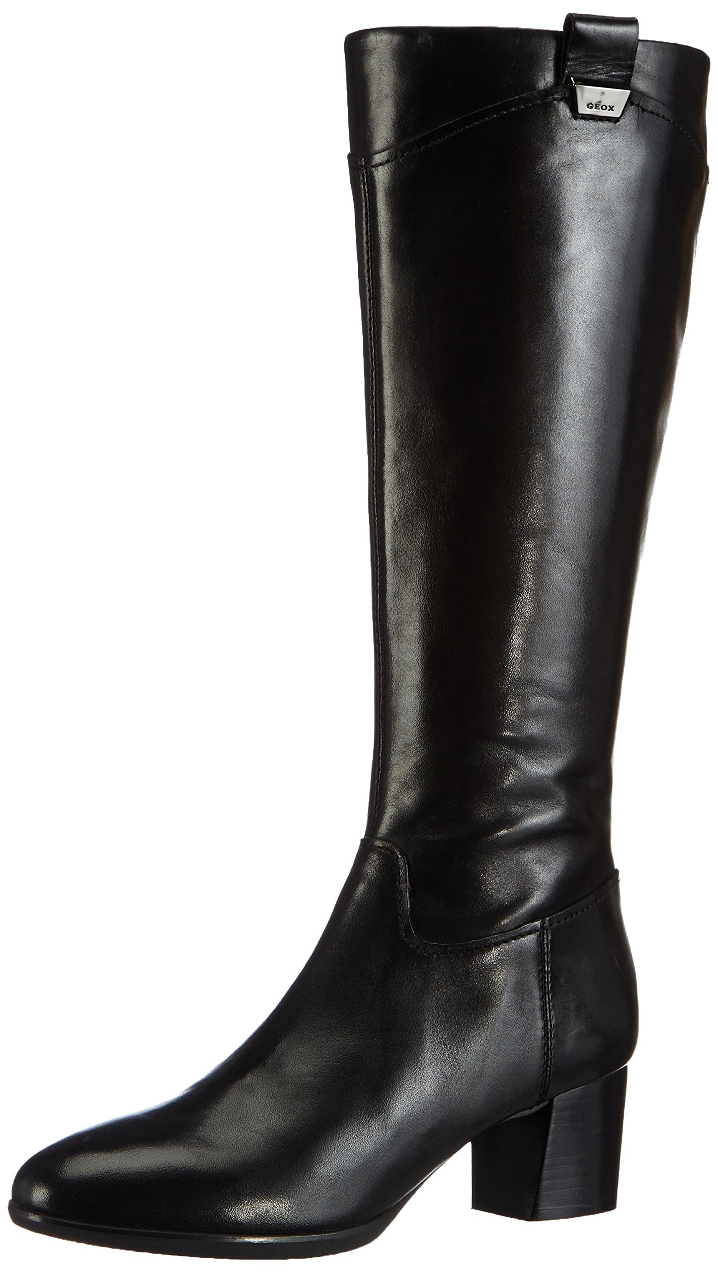 Geox Women's Erykah Waterproof Leather Tall Boots - Comfortable Winter & Rain Boots for Walking, Work & Outdoor Activities