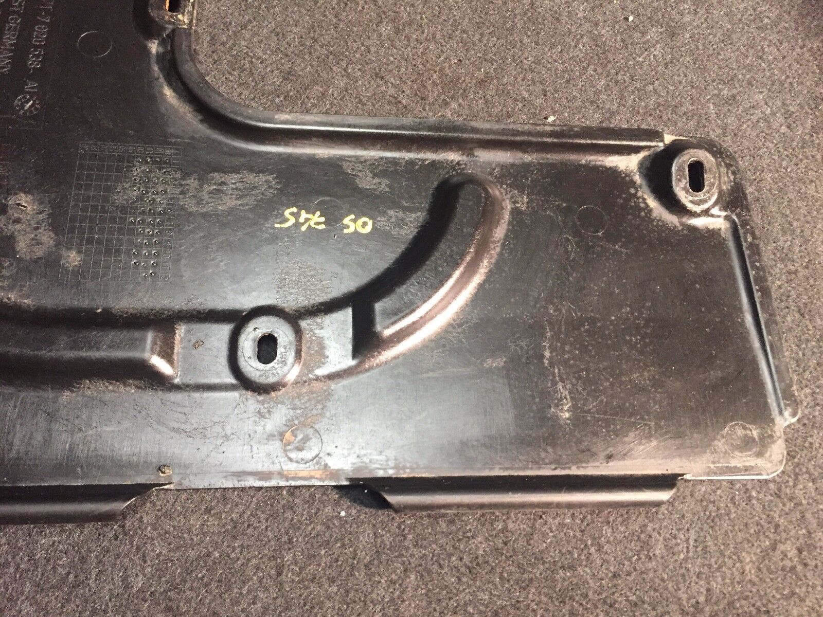 2002-2005 BMW 745i E65 Right Rear Underbody Shield Panel - OEM Replacement Part for Passenger Side - Perfect for Off-Road Protection & Rust Prevention