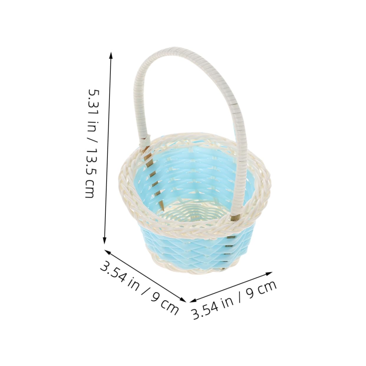 CATIEBYE 6-Piece Small Plastic PP Shopping Baskets - Mini Storage Baskets for Wedding Decor, Home Organization & Gift Packaging