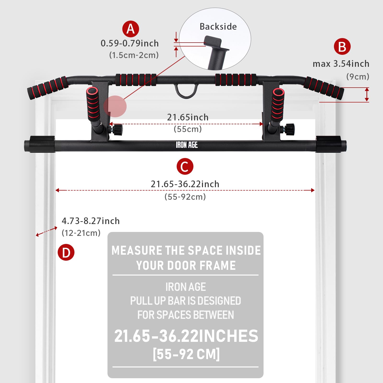 Best Over Door Pull Up Bar with Smart Hook Technology - Heavy Duty Doorway Exercise Bar for Home Gym & Workout - Perfect for Strength Training & Fitness