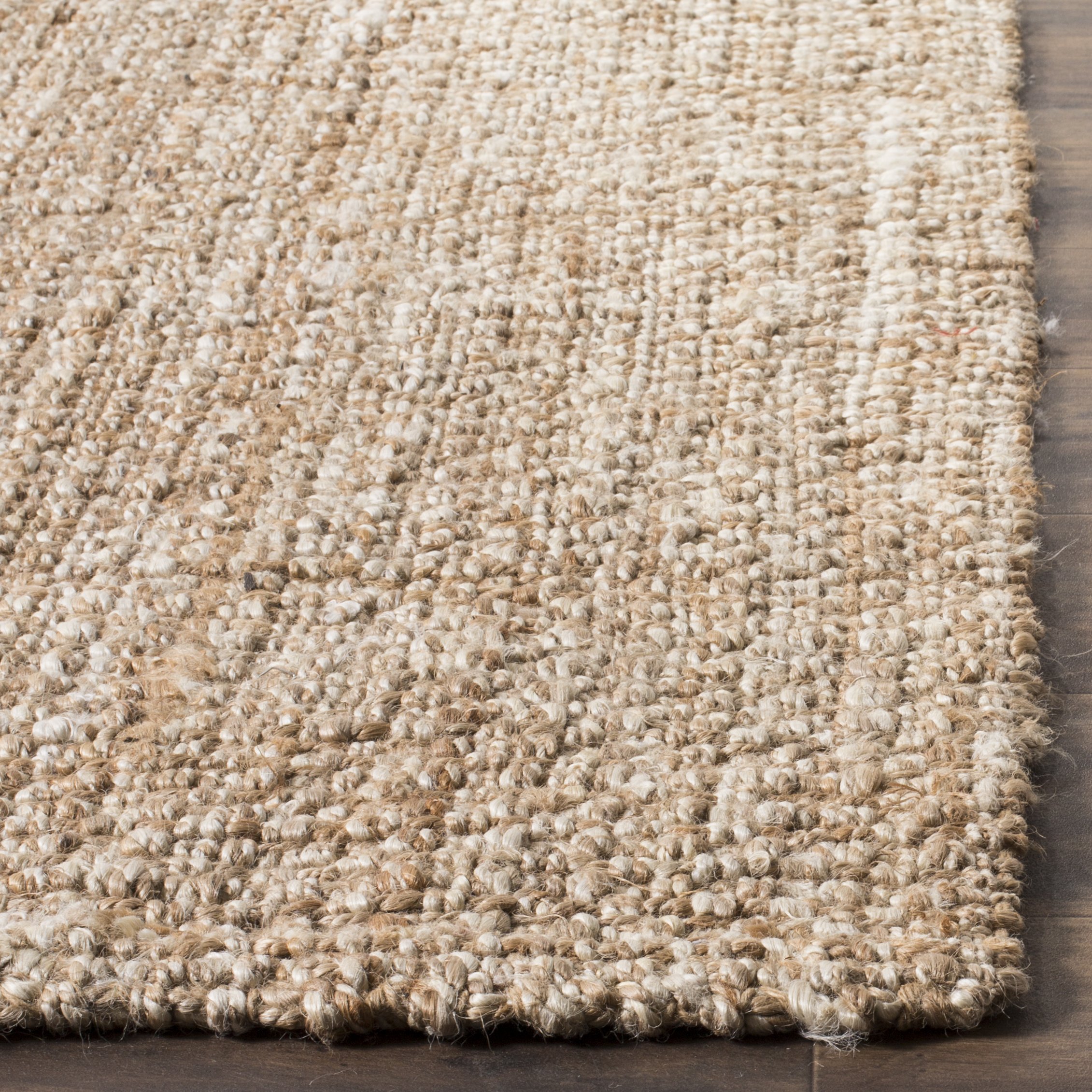 SAFAVIEH Handmade Jute Area Rug 8' x 10' - Natural Fiber Collection, Durable & Eco-Friendly Floor Covering for High Traffic Living Room, Bedroom, Dining Room | NF456A
