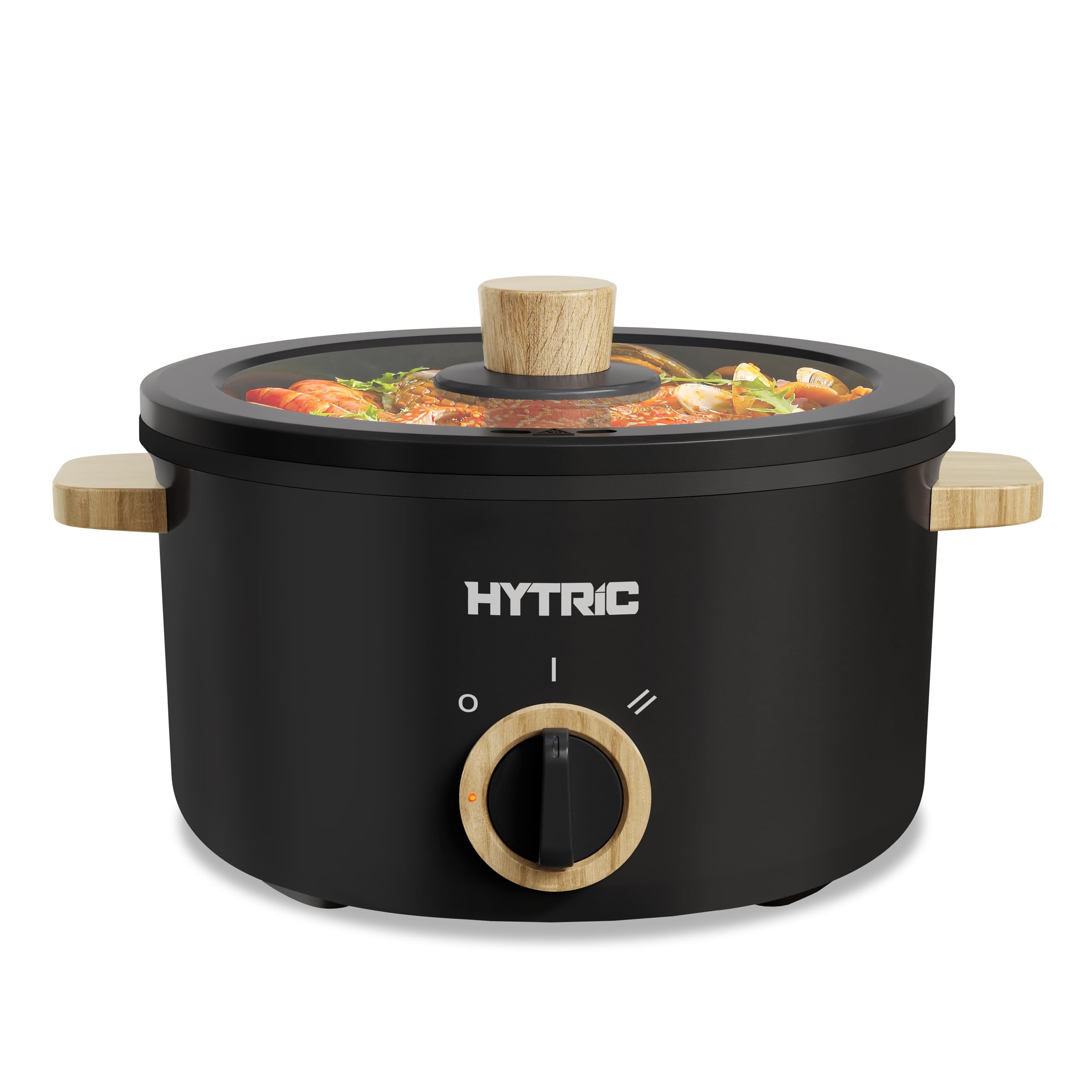 Hytric 2.5L Electric Hot Pot with Non-Stick Coating - Portable Multi-Functional Cooker for Stir Fry, Steak, Noodles & Soup - Perfect for Dorm, Office, Travel & Small Space Cooking (Black)