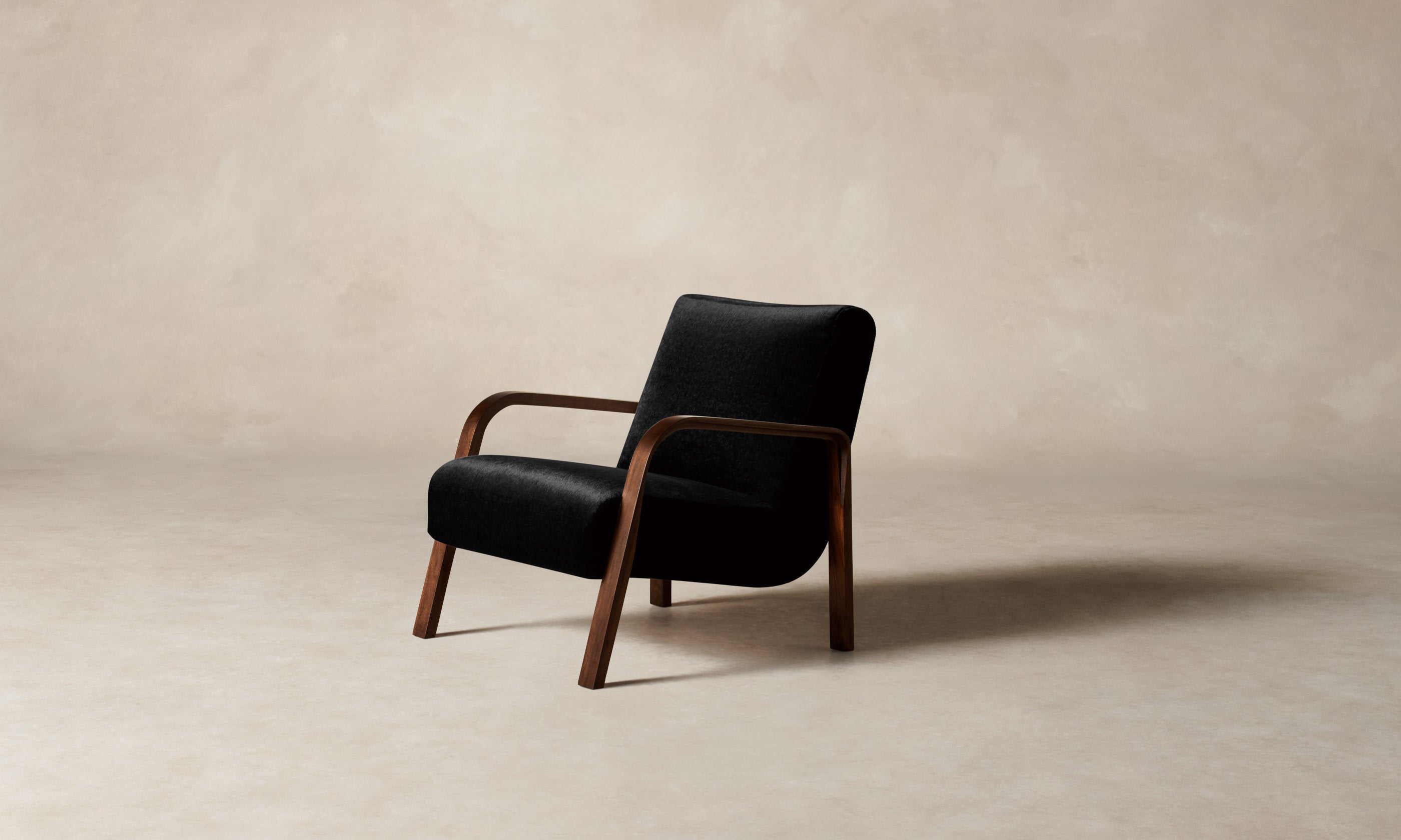 Felix Chair - Luxurious Deep Pile Mohair Noir Upholstered Accent Chair for Living Room, Bedroom & Office - Perfect for Modern Home Decor & Relaxation