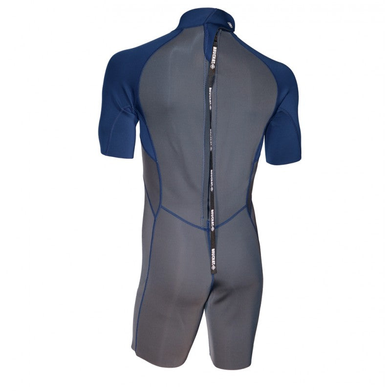 Beuchat Atoll Shorty BZ 2mm Wetsuit for Men - Blue Neoprene Dive Suit | Perfect for Snorkeling, Spearfishing & Water Sports