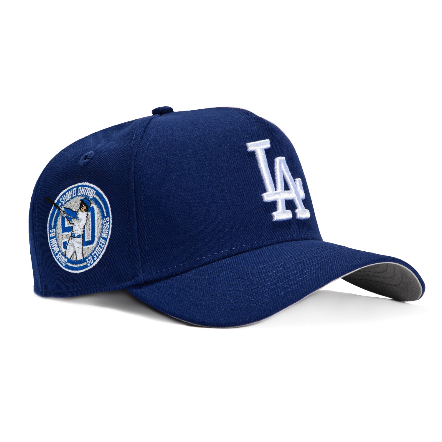 New Era 9Forty A-Frame Los Angeles Dodgers Shohei Ohtani 50/50 Patch Snapback Hat - Royal Blue | Official MLB Licensed Baseball Cap for Men & Women | Perfect for Games, Collecting & Streetwear Fashion