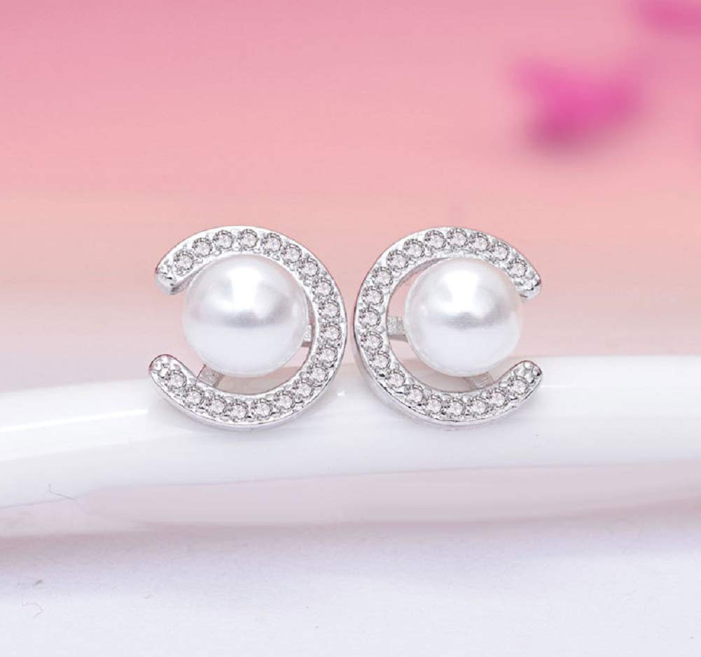 HengSun Diamond & Korean Wild Pearl Earrings for Women - Elegant Fashion Jewelry for Parties, Weddings & Daily Wear