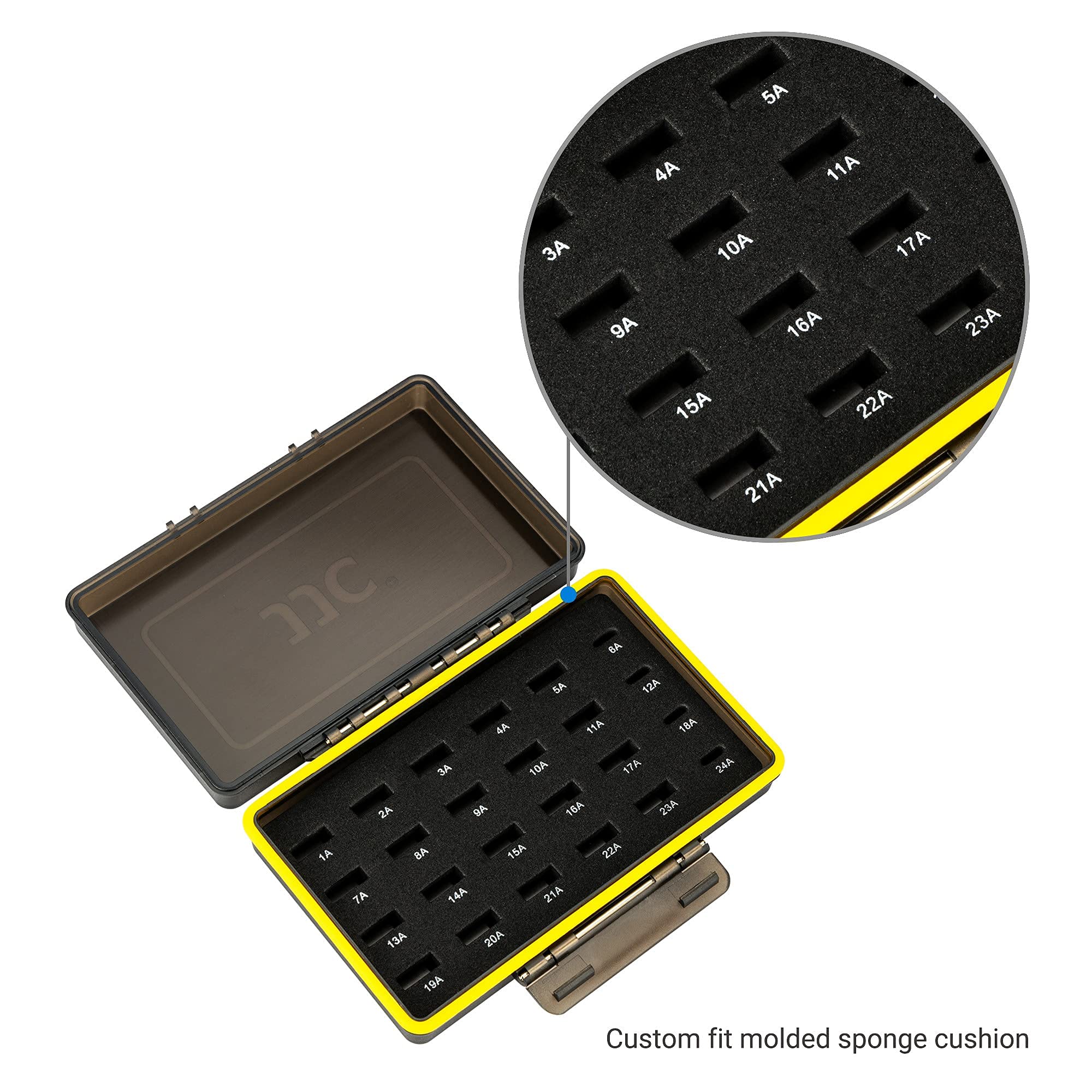 20-Port USB A + 4-Port USB C Mini Storage Organizer - Compact Anti-Lost Holder Case for USB Flash Drives, Dongles & Adapters - Perfect for PC, Laptop, Office & Travel Organization