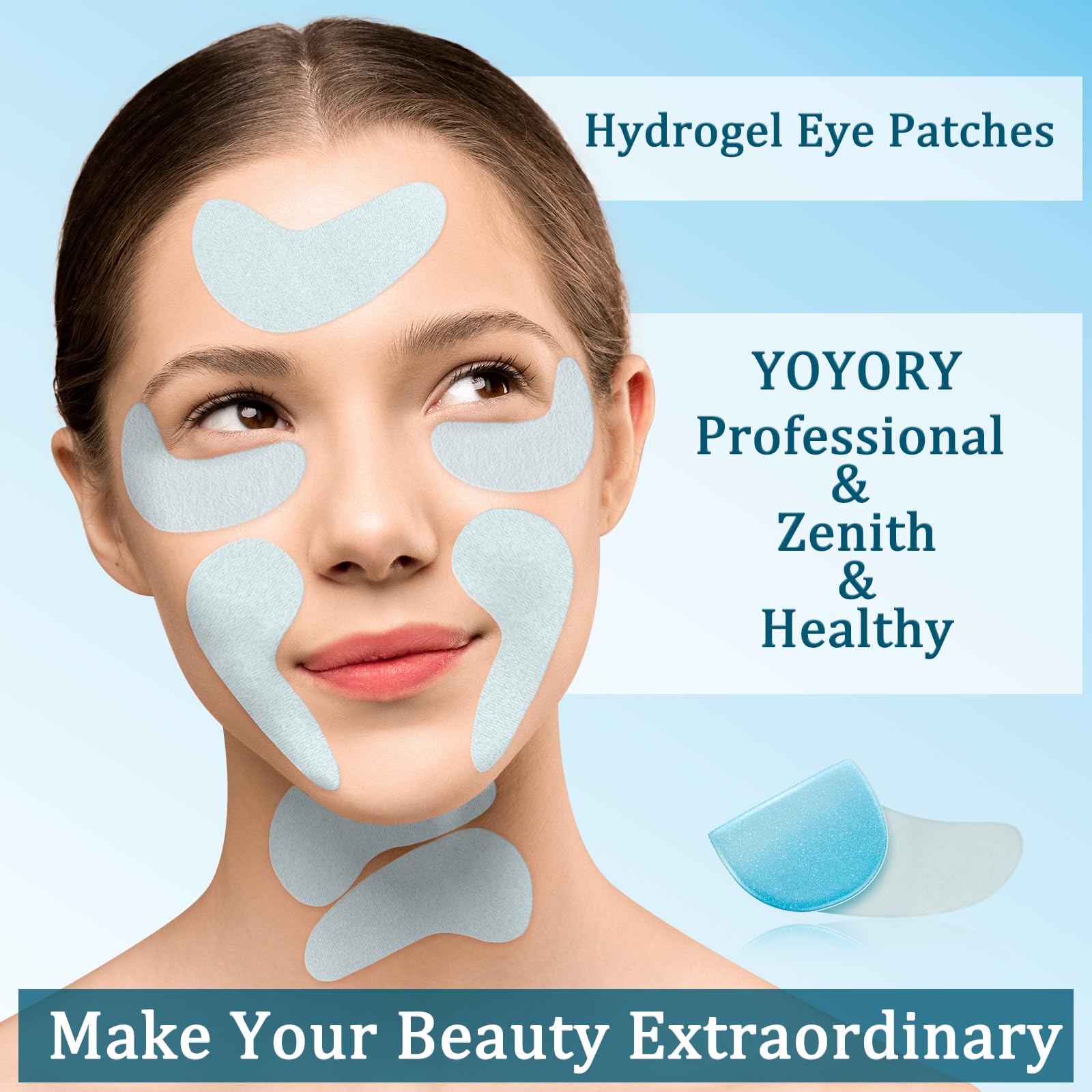 Under Eye Patches for Wrinkles & Dark Circles - Hydrating Eye Gel Masks with Hyaluronic Acid & Collagen | Puffy Eyes, Fine Lines & Eye Bags Treatment | 15 Pairs | Perfect for Night Routine & Travel Skincare