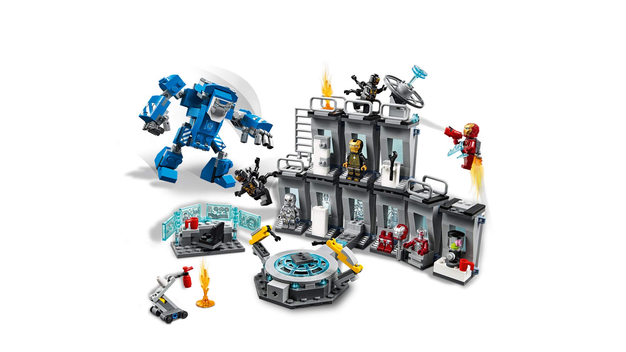 LEGO Marvel Avengers Iron Man Hall of Armor Building Kit 76125 - Tony Stark Iron Man Suit Collectible with 524 Pieces - Perfect for Superhero Fans & Marvel Collectors Display
