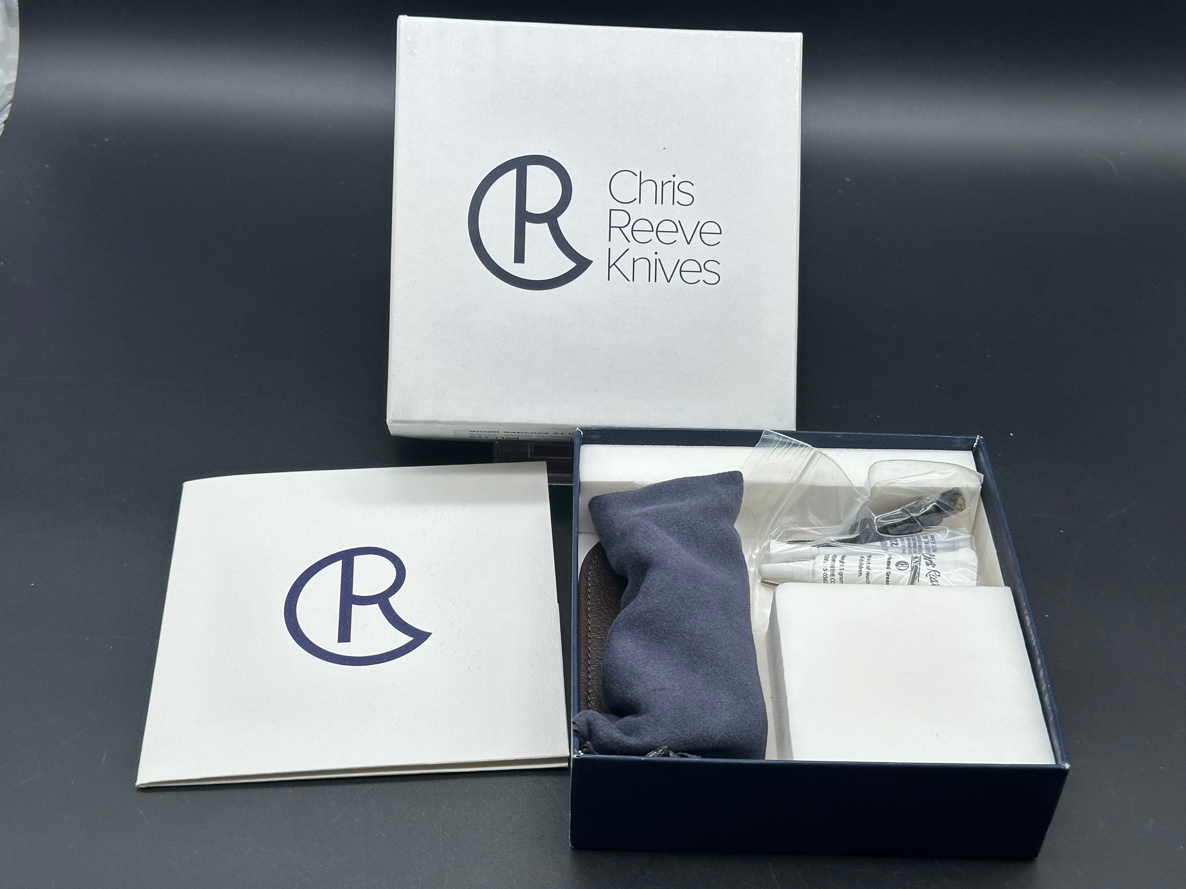 Chris Reeve Small Sebenza 31 Folding Knife - Bog Oak Handle & Damascus Steel Blade (2.94