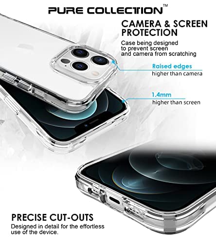 iPhone 13 Clear Transparent Phone Case - Shockproof TPU + PC Hard Cover - Anti-Yellowing Protection - Perfect for Everyday Use, Travel & Outdoor Activities (Compatible with iPhone 13)