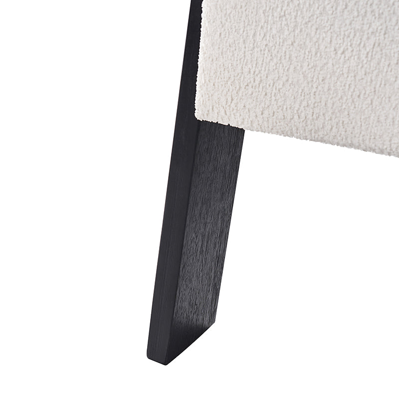 Fedor Boucle Dining Chair - Modern Upholstered Accent Chair for Kitchen, Dining Room, or Office - Soft Velvet Fabric & Sturdy Metal Legs - Elegant Home Decor & Comfortable Seating Solution