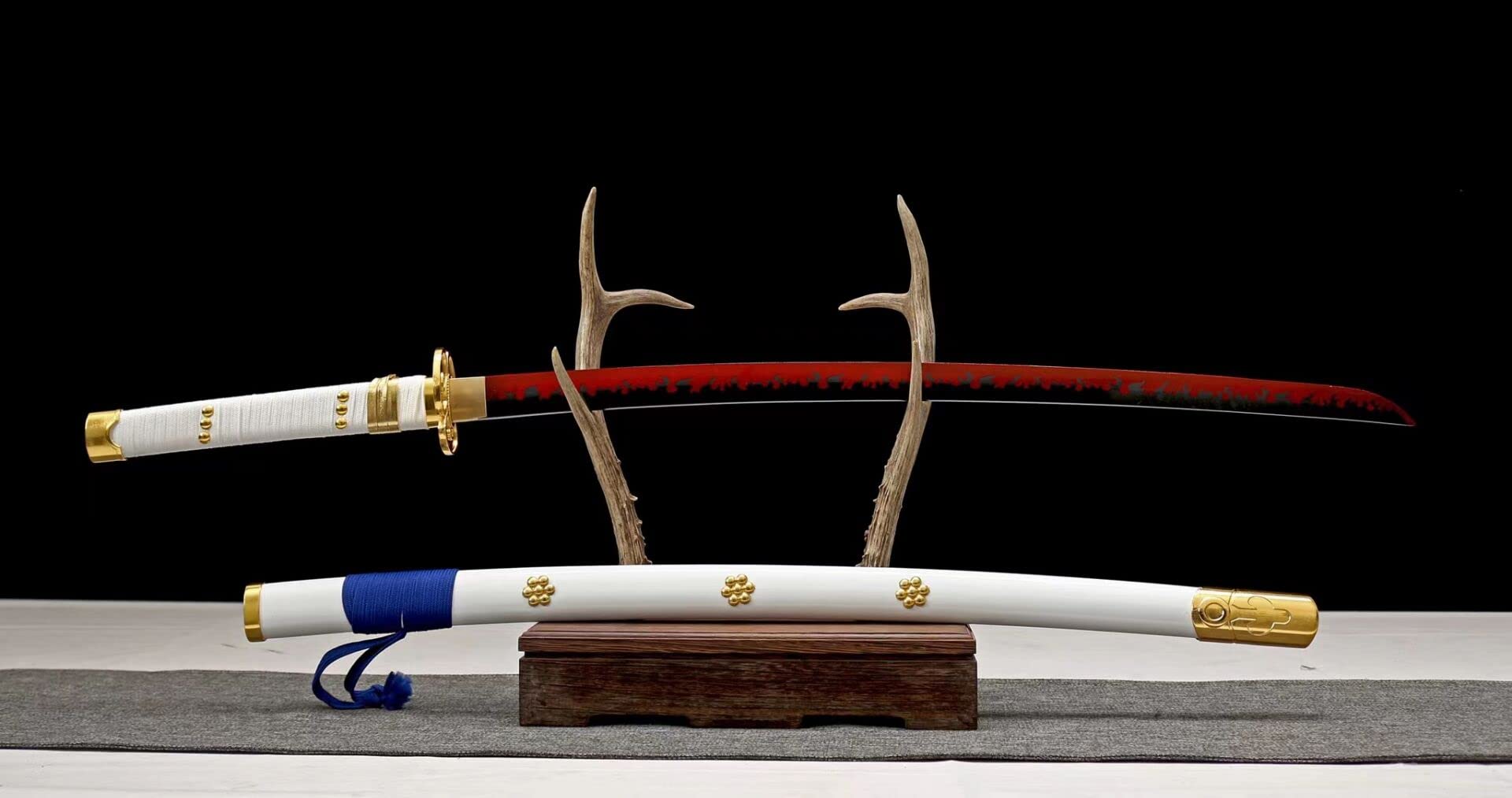 HERO SWORD Handmade One Piece Roronoa Zoro Katana - Japanese Anime YAMA ENMA Cosplay Samurai Sword with Purple Blade | Perfect Gift for Men & Women | Great for Cosplay, Collection, and Home Decoration