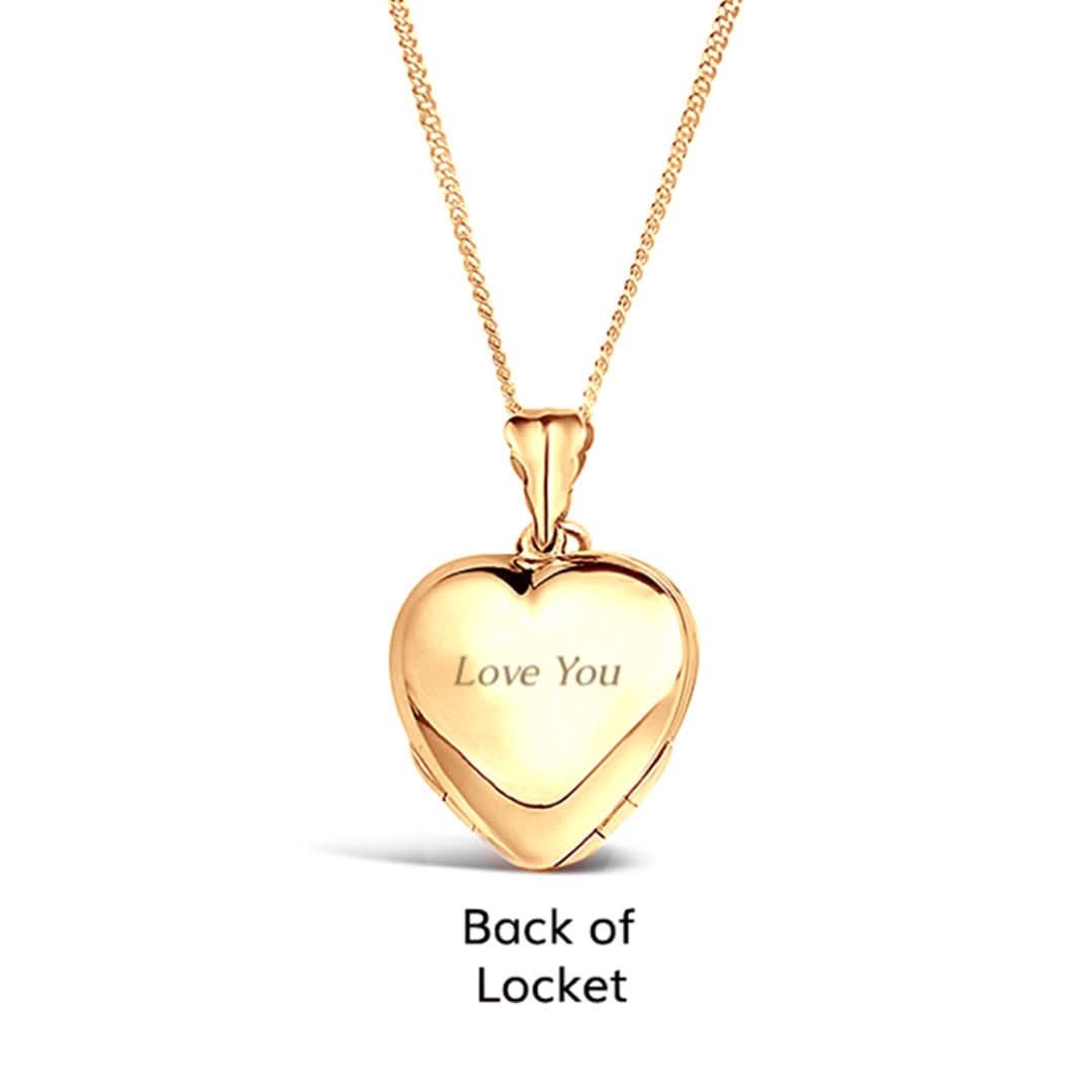 Gold Heart Charm Locket with 4 Photo Compartments - Perfect for Valentine's Gifts, Anniversary Presents & Keepsake Jewelry