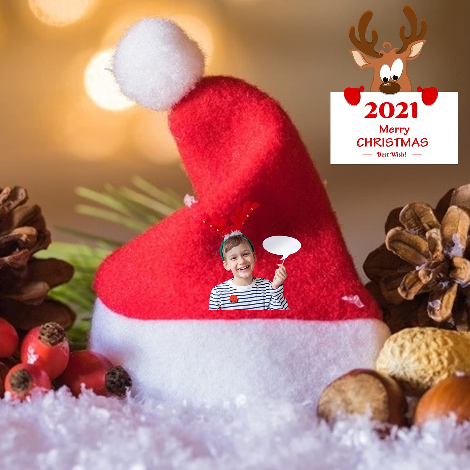 Personalized Santa Hats with Names for Adults & Kids - Custom Christmas Party Hats for Holiday Celebrations, New Year Events & Family Gatherings