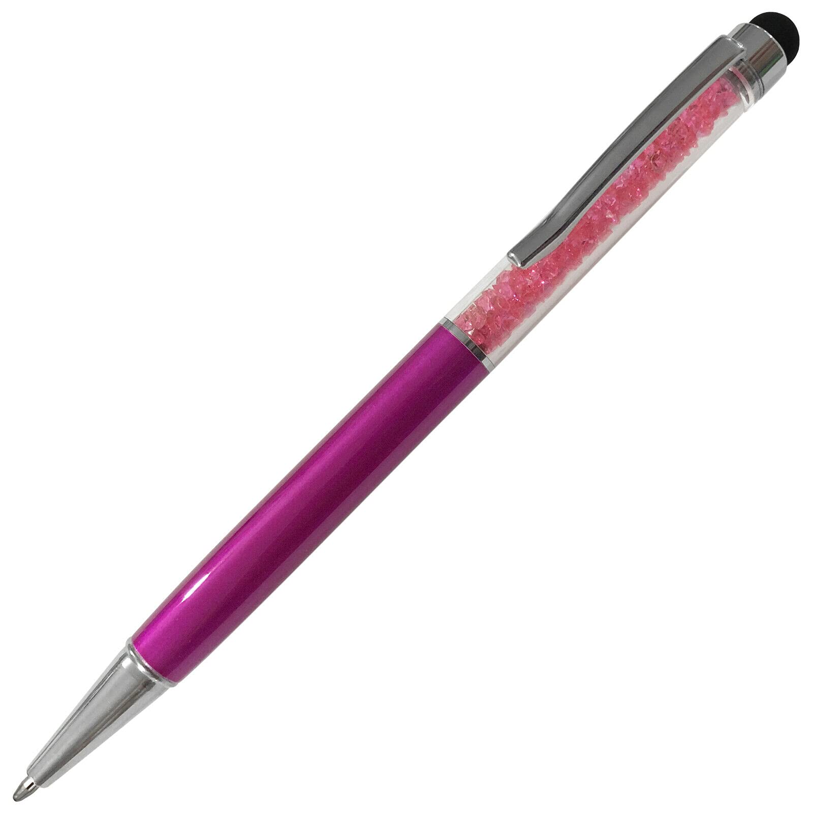 Crystal Stylus Pen - Fuchsia for Writing & Touchscreen Use
