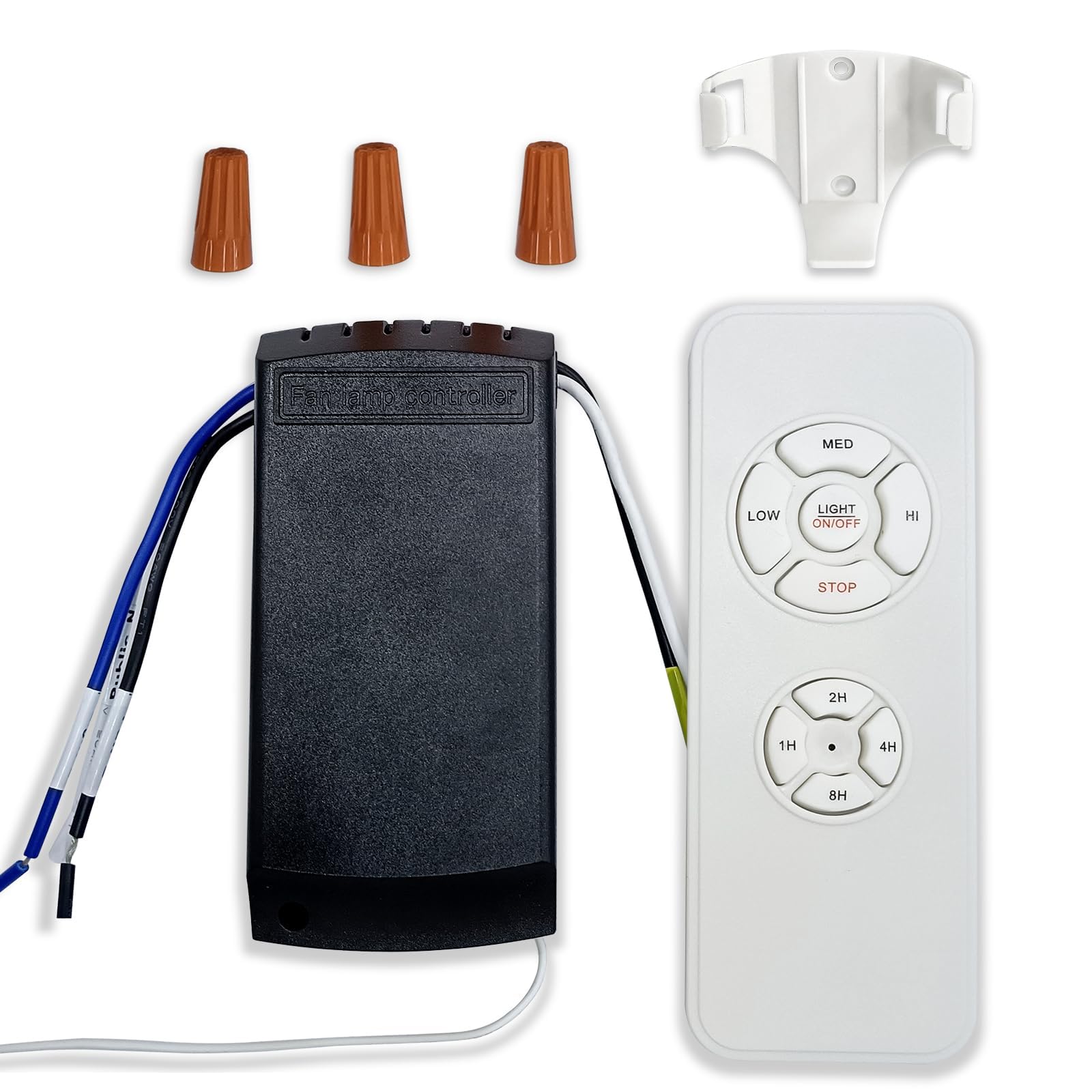 Universal Ceiling Fan Remote Control Kit - 3-in-1 Fan Speed, Light Dimmer & Timer for Hunter, Harbor Breeze, Westinghouse, Honeywell & Other Ceiling Fans - Wireless Remote for Bedroom, Living Room & Office