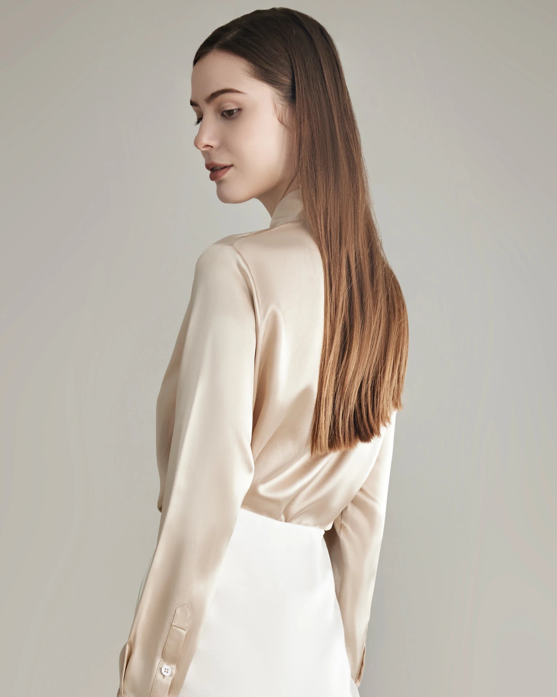 Elegant Silk Bow Tie Blouse for Women - Fashionable & Comfortable Ladies Top for Office, Party & Special Occasions