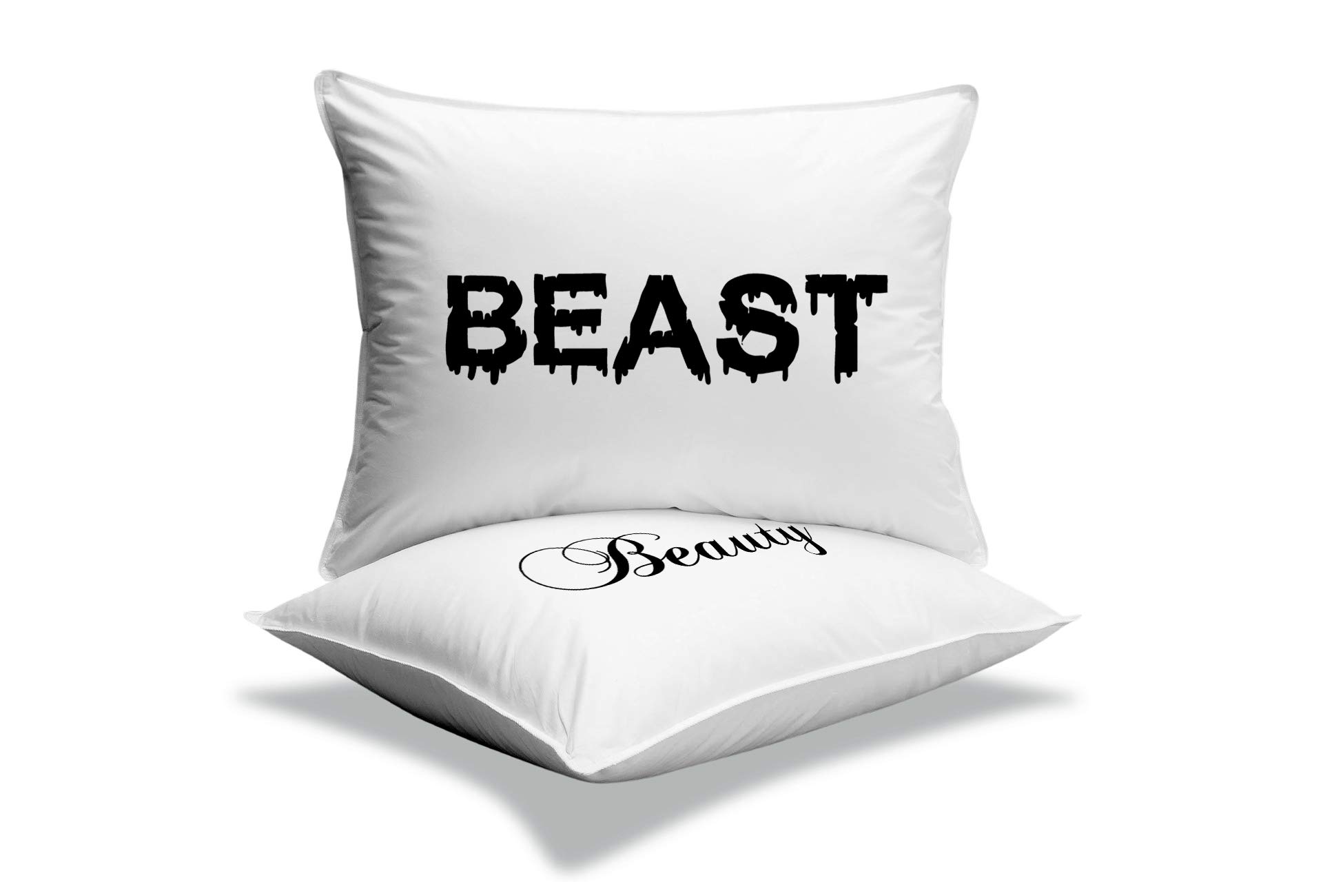 MK Beauty & The Beast Super Soft Pillowcases - Romantic Valentine's Day Gifts for Couples, Cute Home Decor Idea | Perfect for Bedroom, Anniversary Presents & Disney Fans