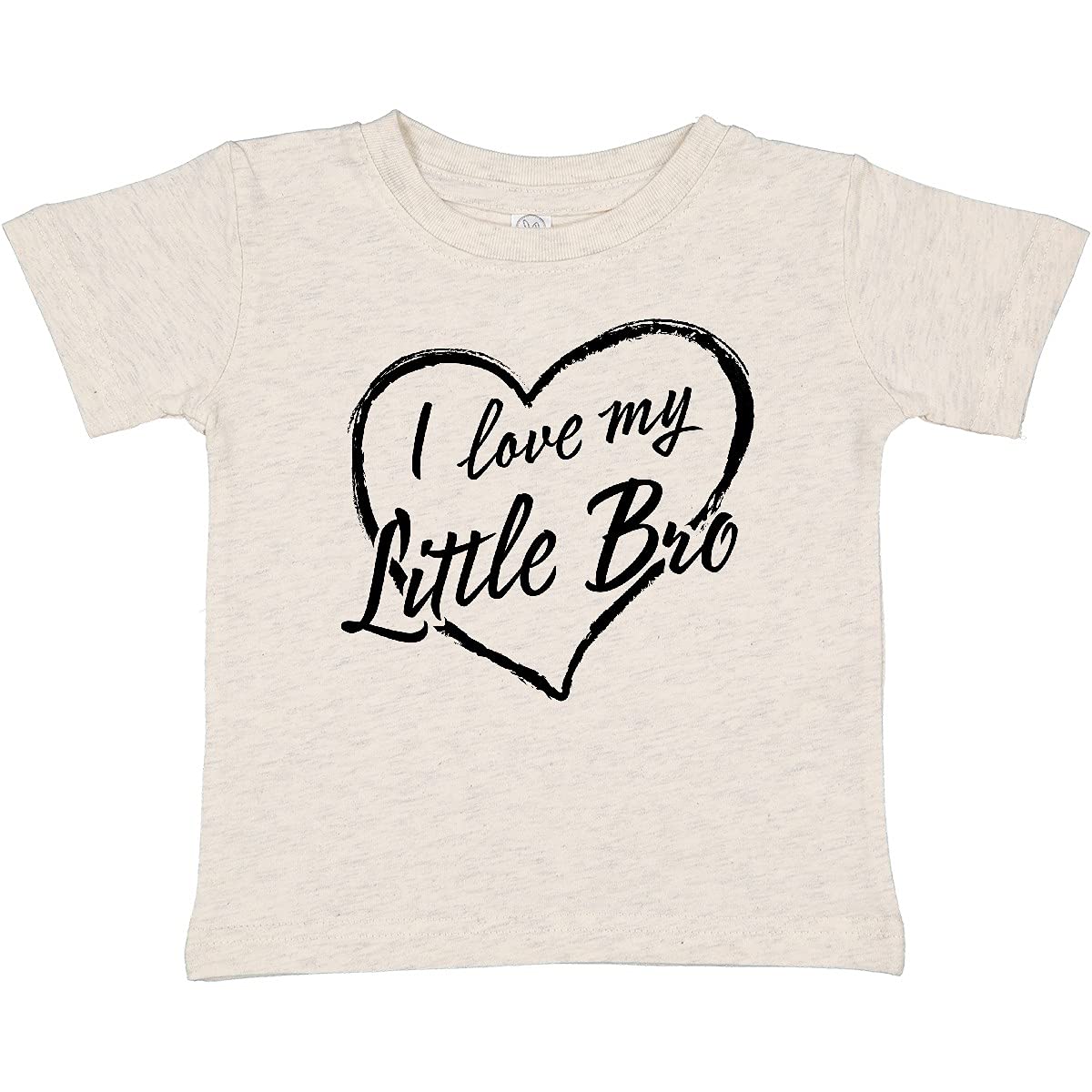 Inktastic I Love My Little Brother Black Chalk Heart Graphic Baby T-Shirt | Cute Sibling Outfit for Toddlers & Infants