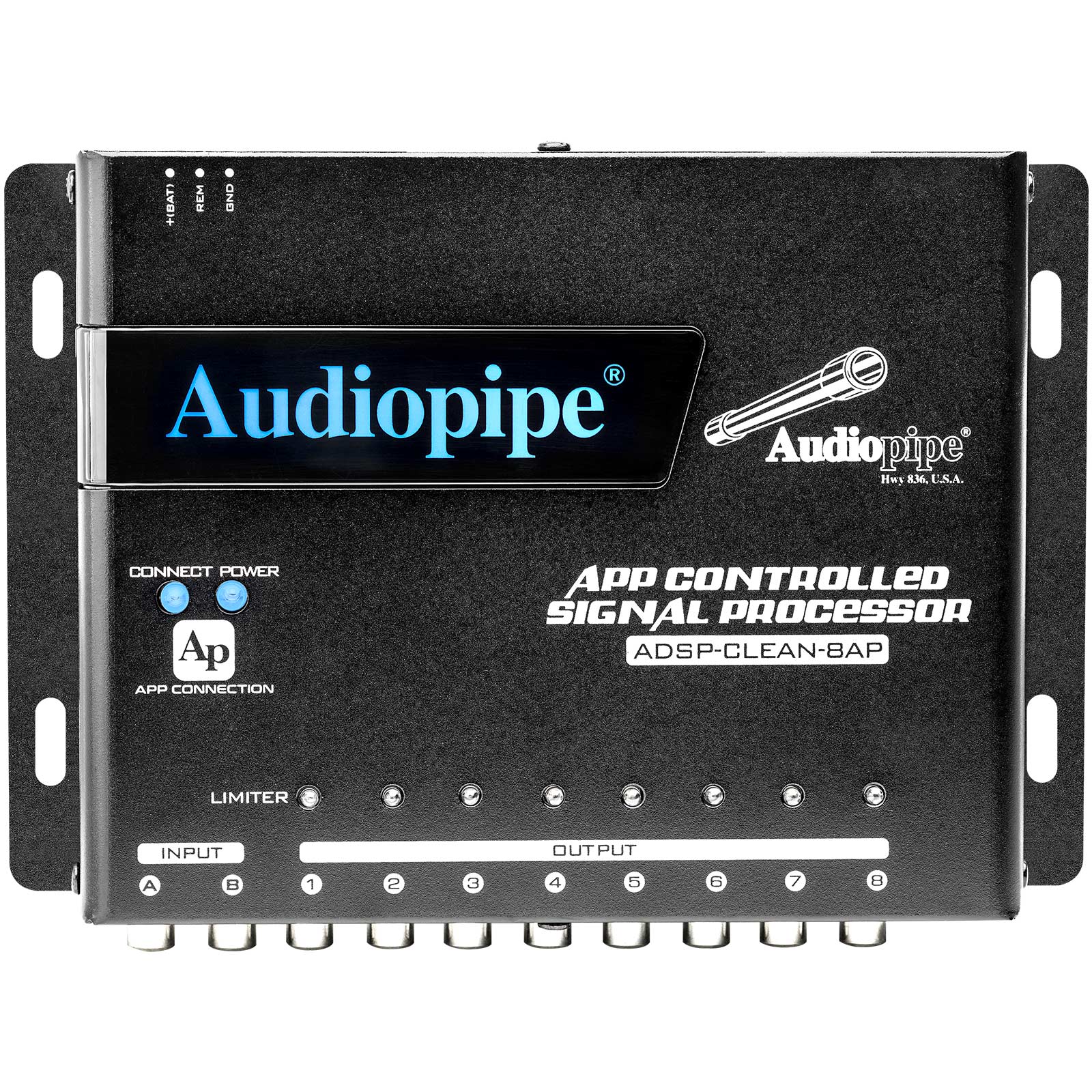 APP Controlled Signal Processor (ADSP CLEAN 8AP) - Professional Audio DSP for Home Studio & Live Performances