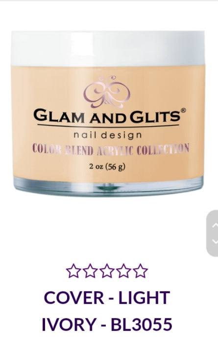 GLAM AND GLITS COLOR BLEND COLLECTION VOL.2 BL3055 - 2 oz Light Ivory Eyeshadow Palette for Everyday Makeup & Special Occasions