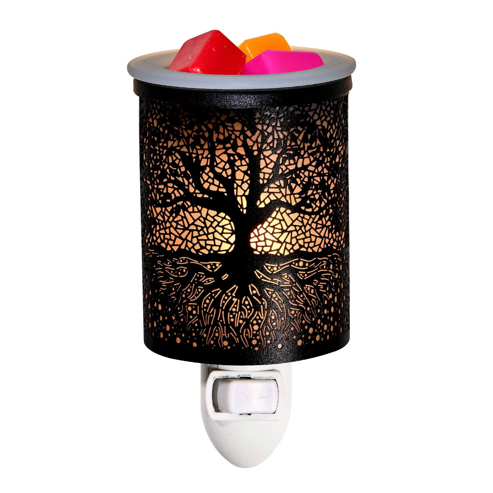 ASAWASA Electric Wax Warmer with Silicone Liner - Plug-in Wax Melter & Fragrance Diffuser for Aromatherapy, Home Decor, Spa - Perfect for Bedroom, Kitchen, Office & Gift Giving (Banyan Design)