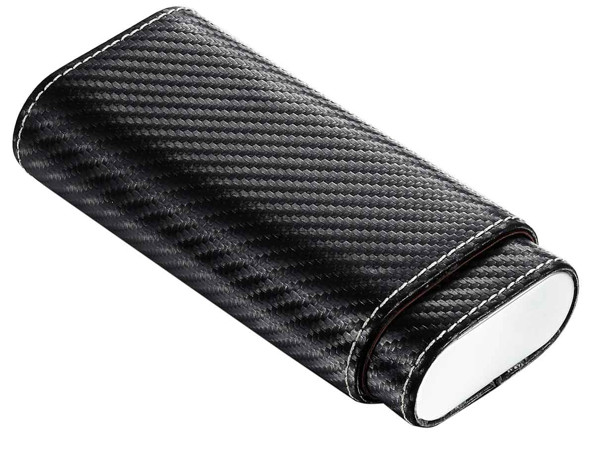 Visol Santa Fe Black Carbon Fiber Leather Phone Case - Durable & Stylish Protection for iPhone & Android - Perfect for Everyday Use, Travel & Outdoor Activities