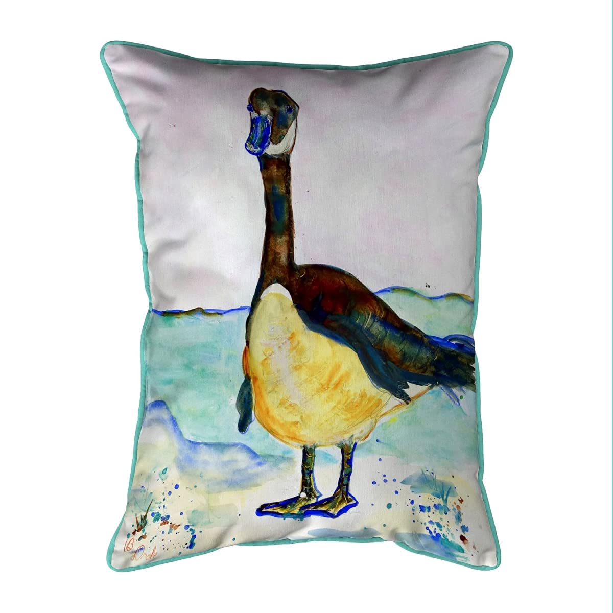 Betsy Drake SN1163 Decorative Throw Pillow 11x14 Inches - Multi Color Cushion for Sofa, Bed, Living Room & Home Decor