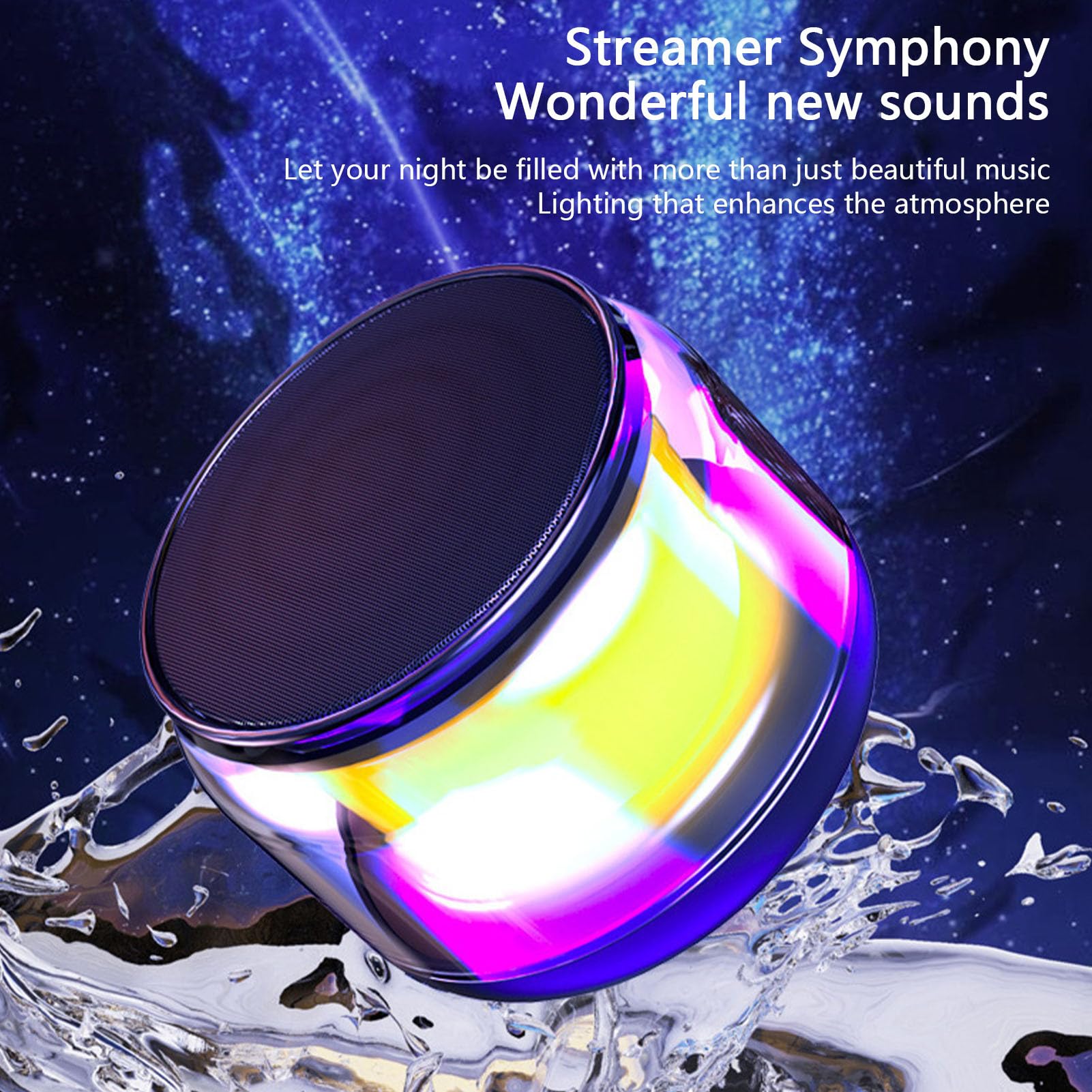 Demaxiyad Wireless Bluetooth Speaker with LED Lights - Portable Waterproof Outdoor Speaker for Sports, Travel, Camping, Beach, Home & Party | Perfect for Backyard BBQs, Pool Parties & Nighttime Adventures