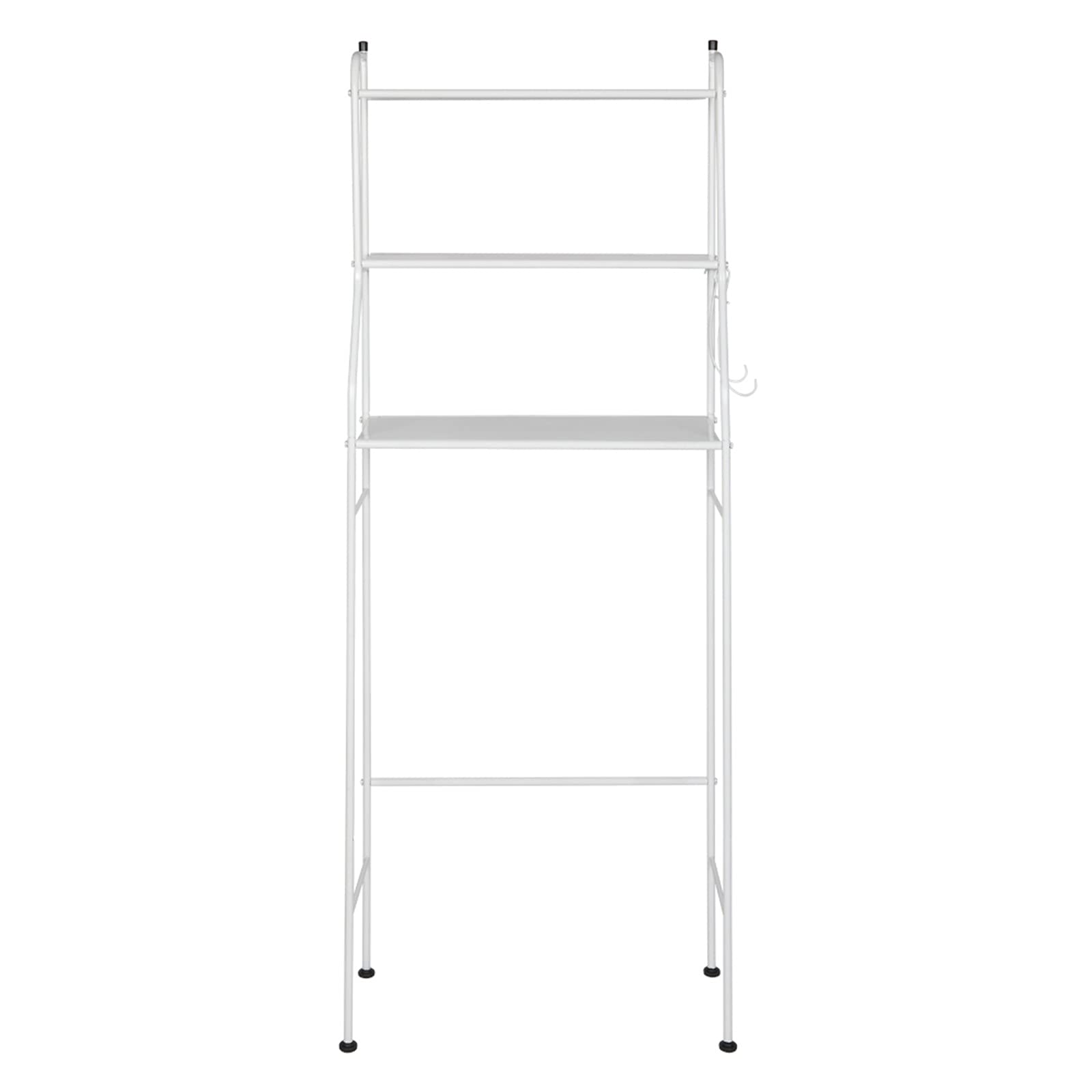 3-Tier Over The Toilet Storage Organizer - White Bathroom Cabinet with Shelves for Toilet Paper, Towels & Cosmetics | Space-Saving Solution for Small Bathrooms